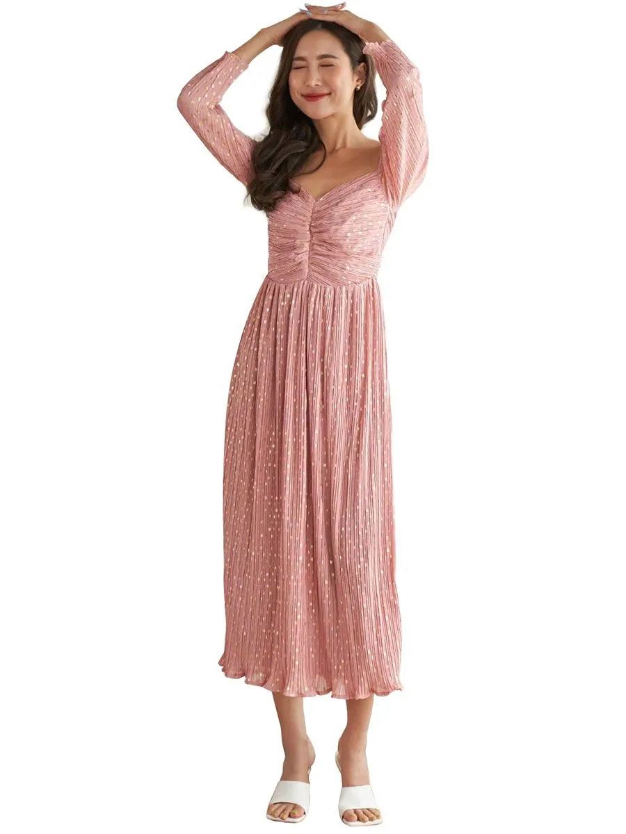 ROSE THE LABEL Merigold Chiffon Dress Pink