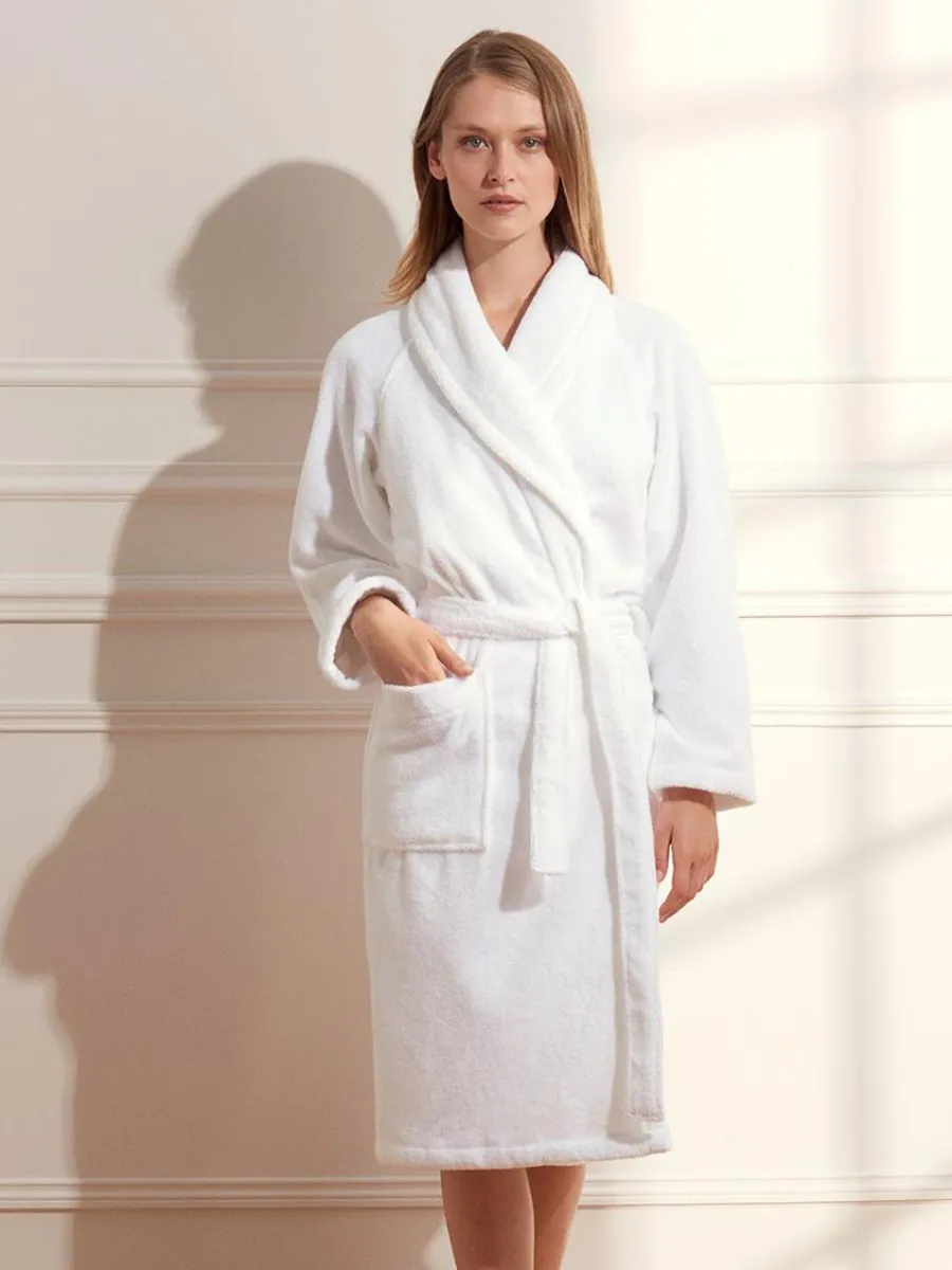 YVES DELORME Bath Robe Blanc