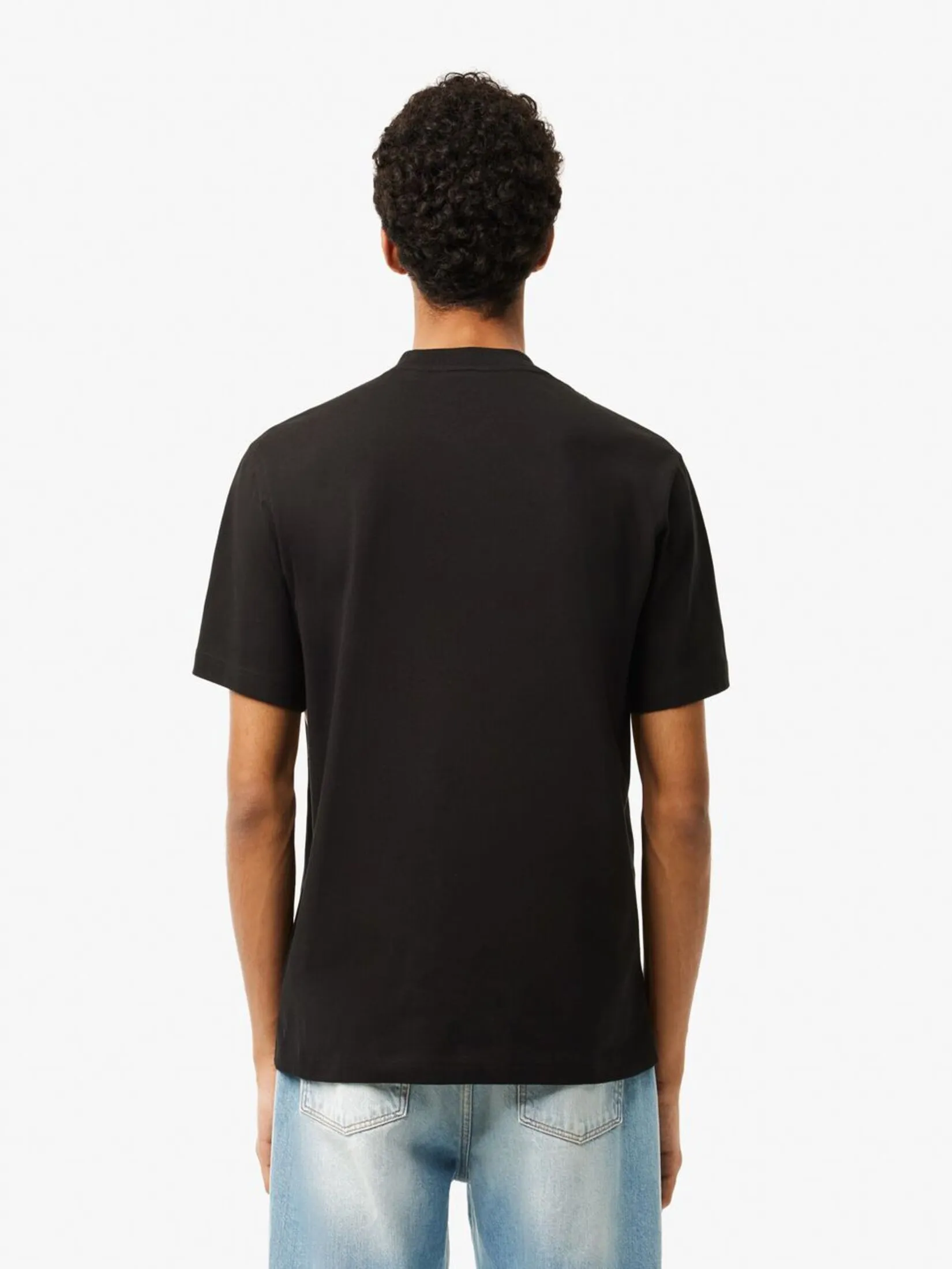LACOSTE Cotton Colour-Block T-shirt Black