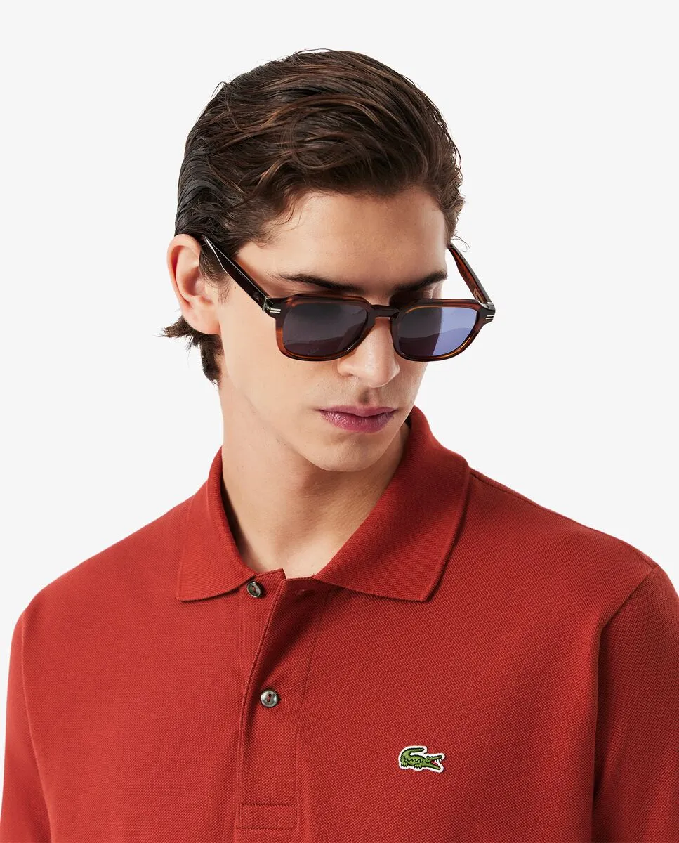 LACOSTE Classic Fit L.12.12 Original Piqu  Polo Shirt Brown