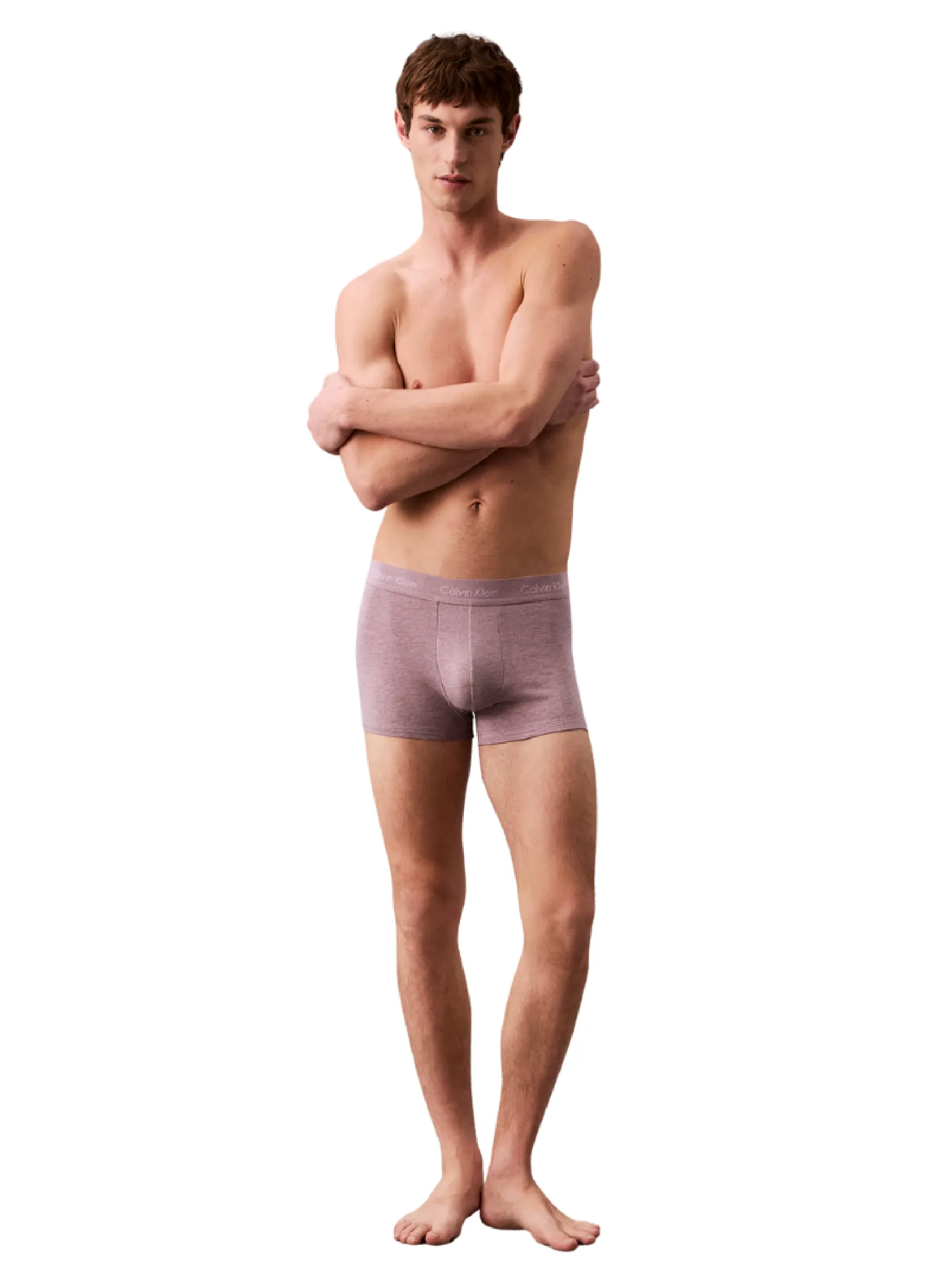 CALVIN KLEIN Men's Icon Cotton Stretch Trunk Purple