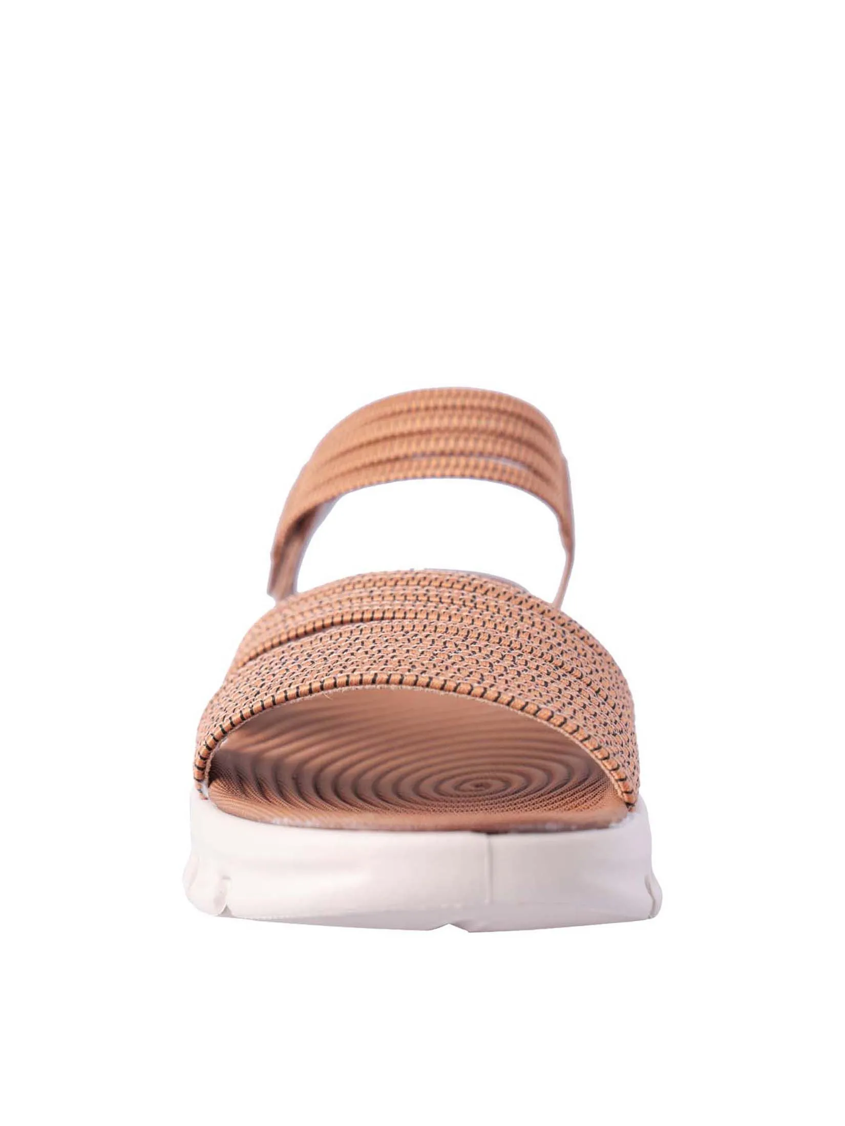 VILLAINS SF STRETCHY Women's Comfort Flat Sandals TAN