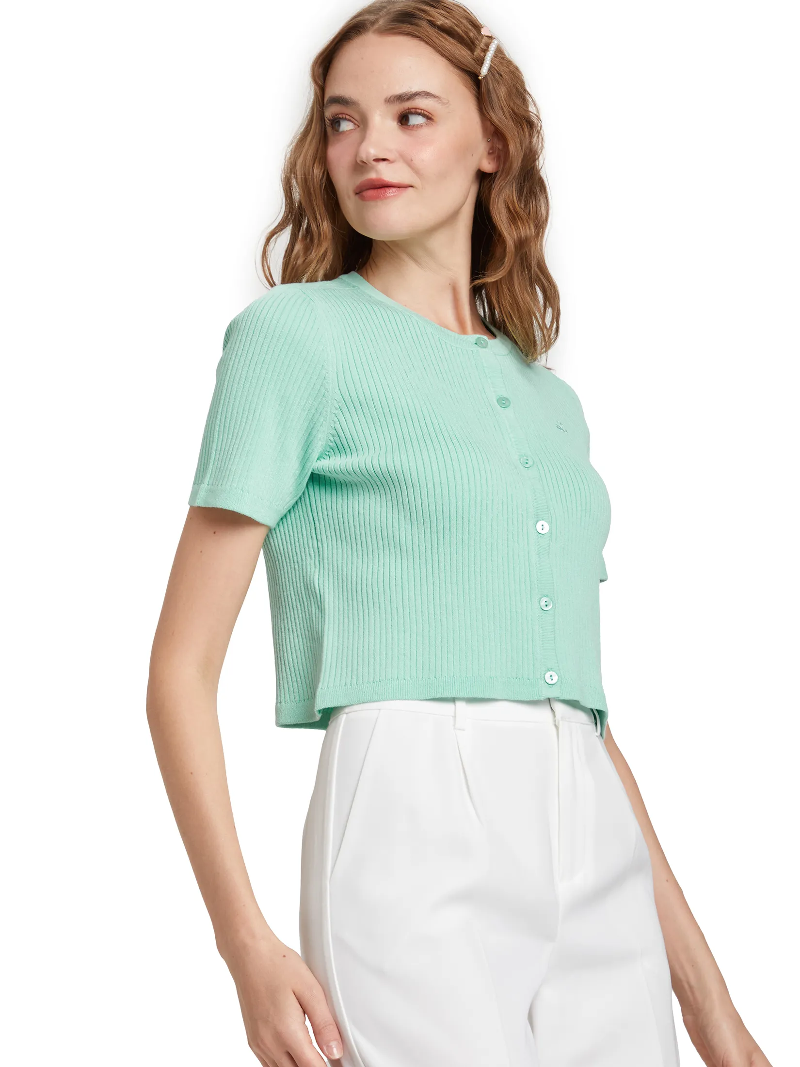 LOLITA Women Top Short Sleeves Ribbed Knit