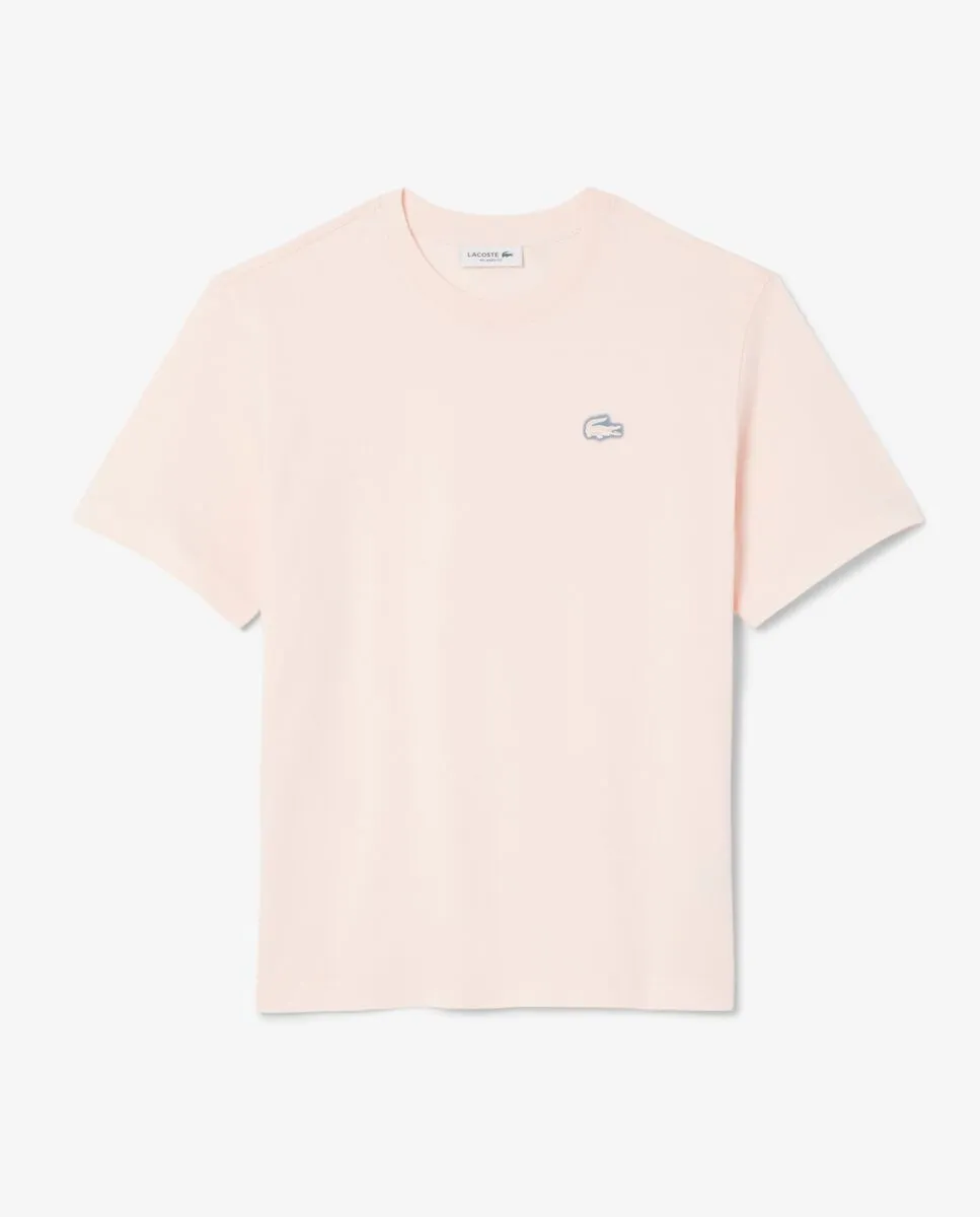 LACOSTE Crocodile Print Jersey T-Shirt Pink Size - 32 EU