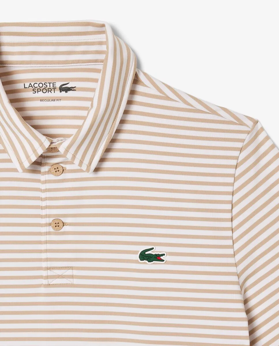LACOSTE Regular Fit UV Protect Golf Polo Shirt Beige
