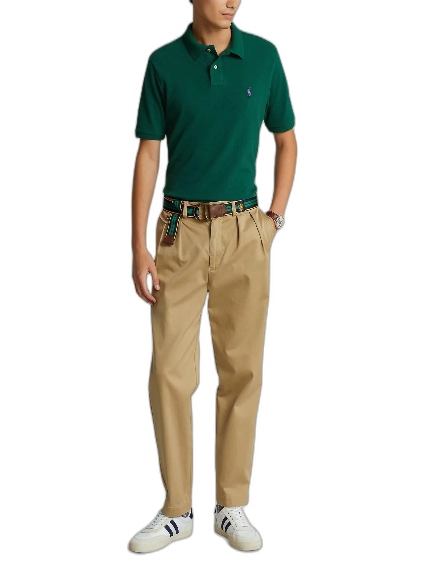 POLO RALPH LAUREN Polo Ralph Lauren POLO-Custom Slim Fit Mesh Polo Shirt MNPOKNI1N820334 300 GREEN