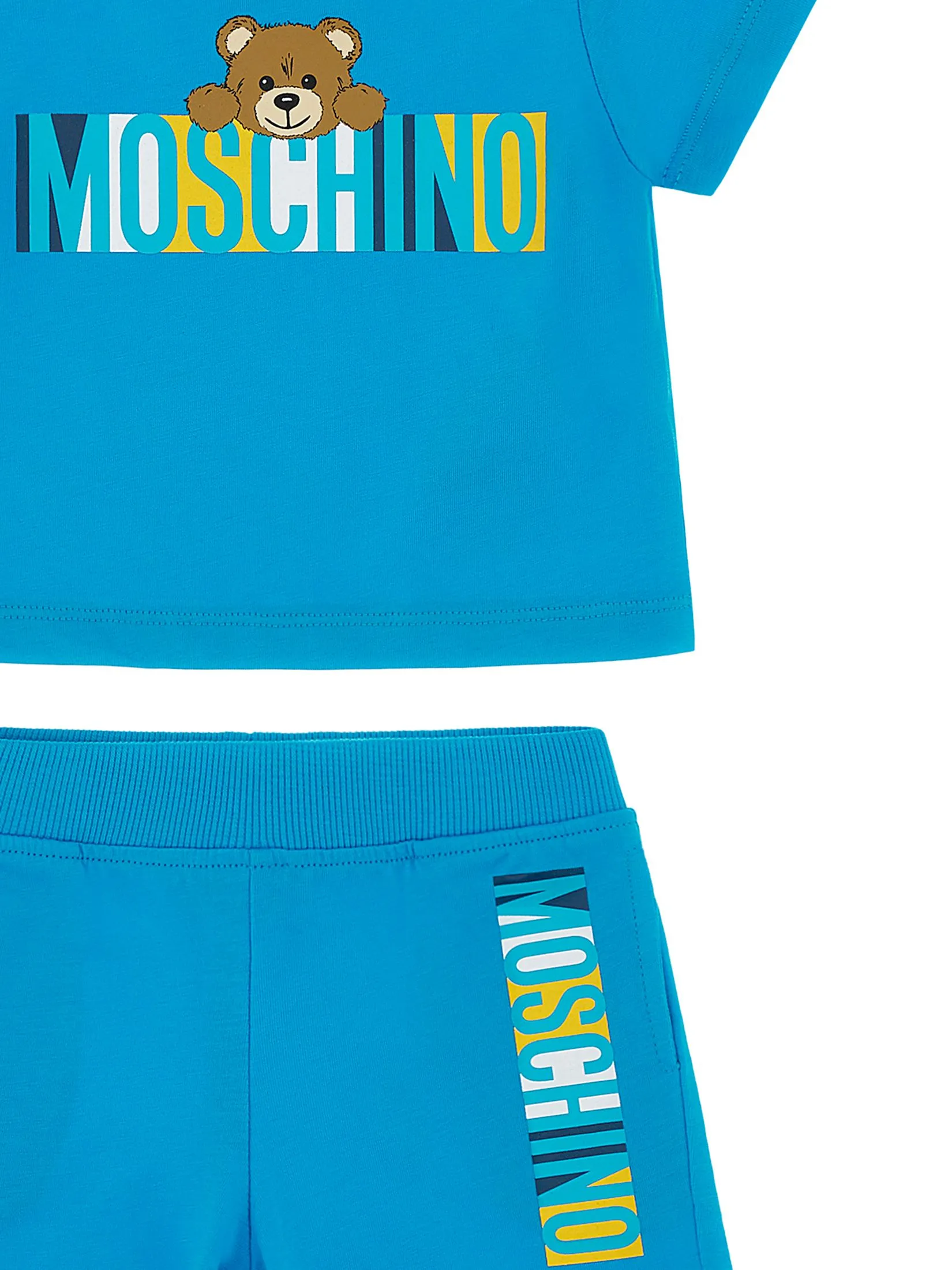 MOSCHINO KID Unisex Toddler Set T-Shirt + Shorts Blue