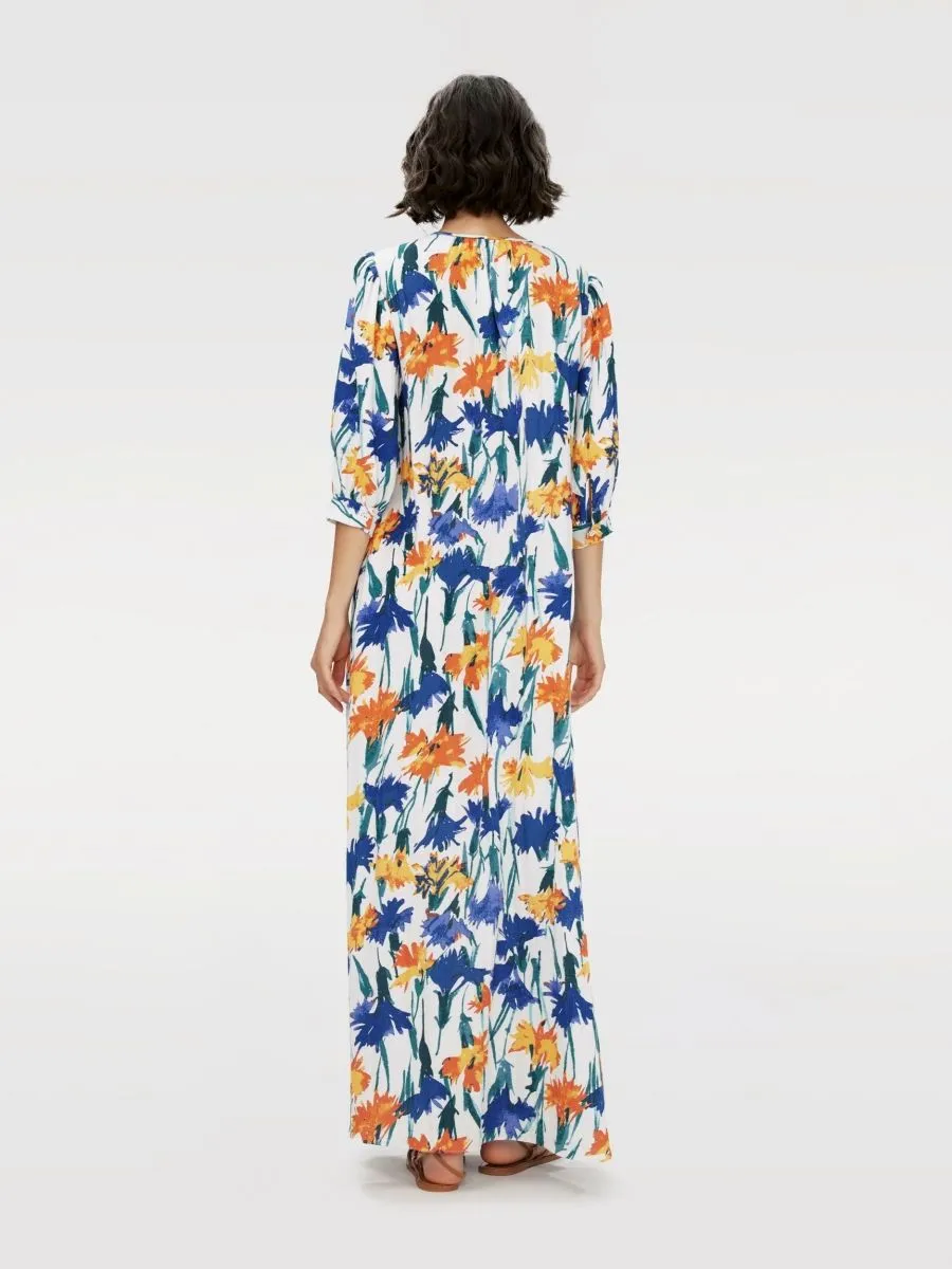 DIANE VON FURSTENBERG WOMEN DVF DROGO DRESS DIANTHUS MED IVORY