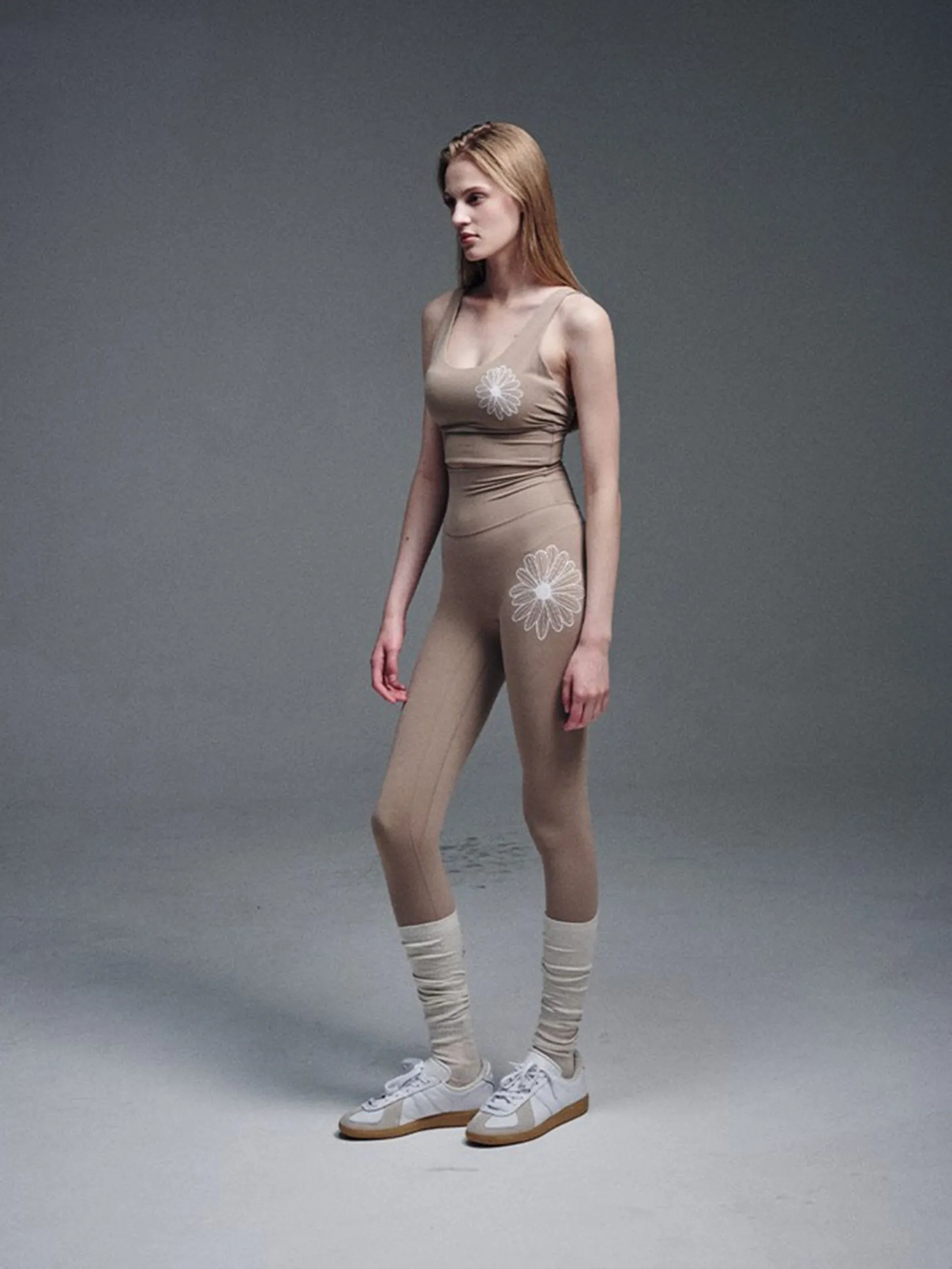 MARDI MERCREDI ACTIF Beurre Ultimate Comfort Full Leggings Theflower Beige Ivory