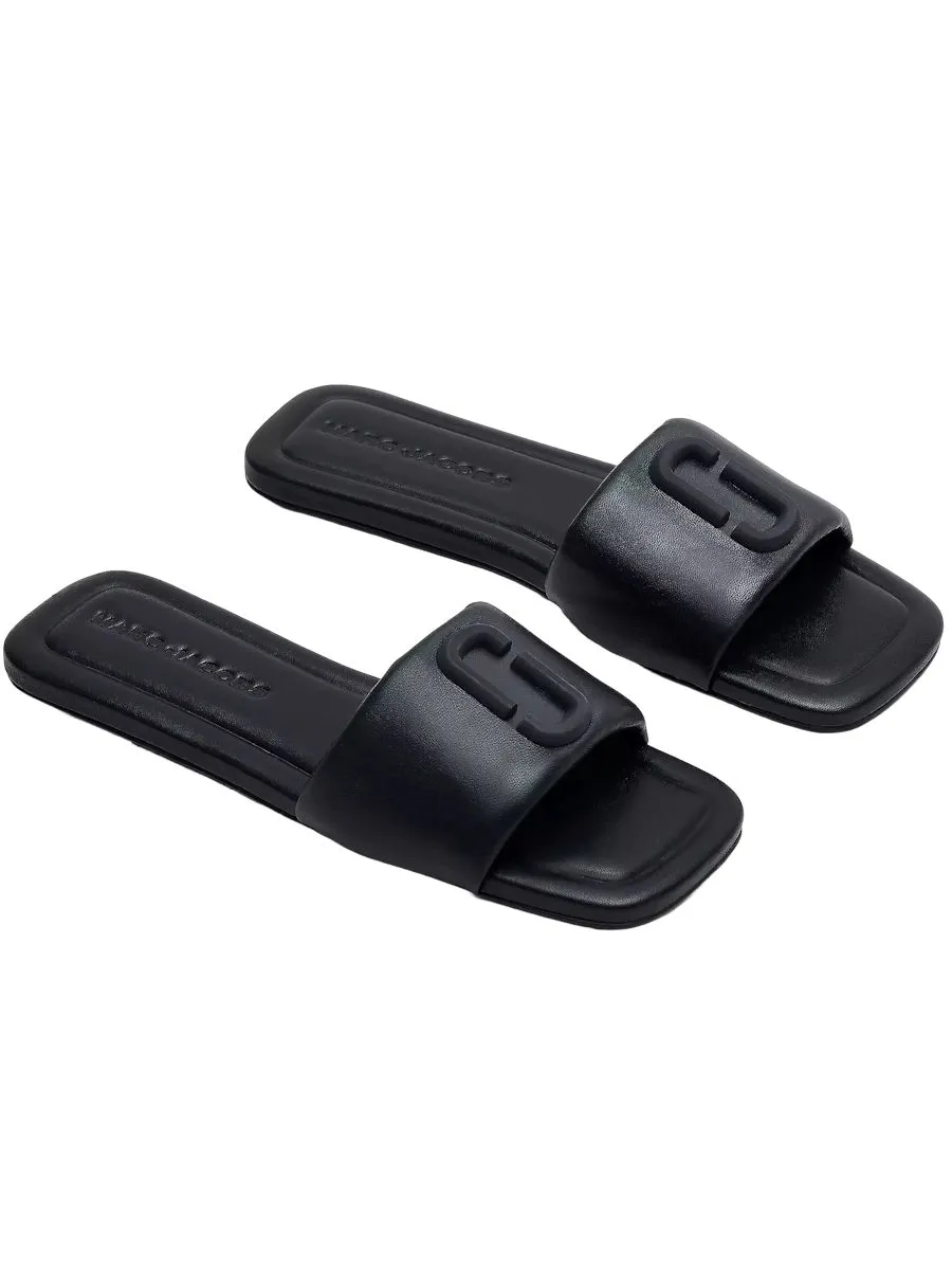 MARC JACOBS THE J MARC LEATHER SANDAL BLACK