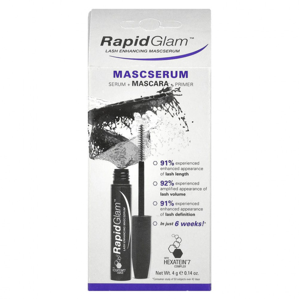 RapidLash, RapidGlam, тушь-сыворотка, 4 г (0,14 унции)