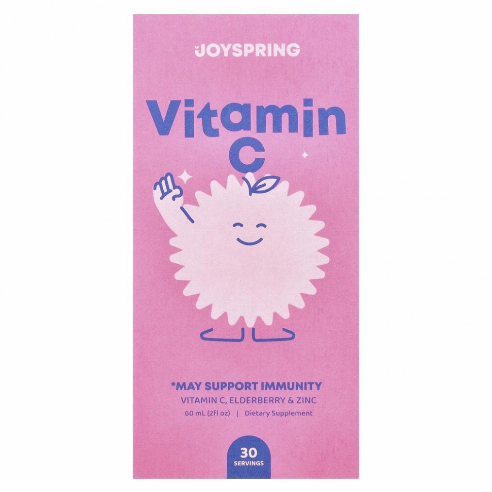 JoySpring, Витамин C + цинк, 2 жидких унции (60 мл)