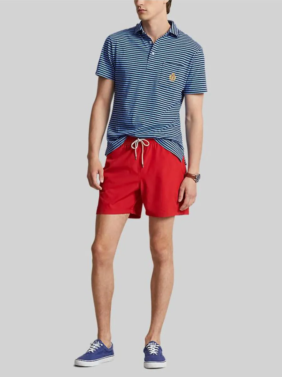POLO RALPH LAUREN Men Trunks-5.75-Inch Traveler Classic Swim Trunk-Red