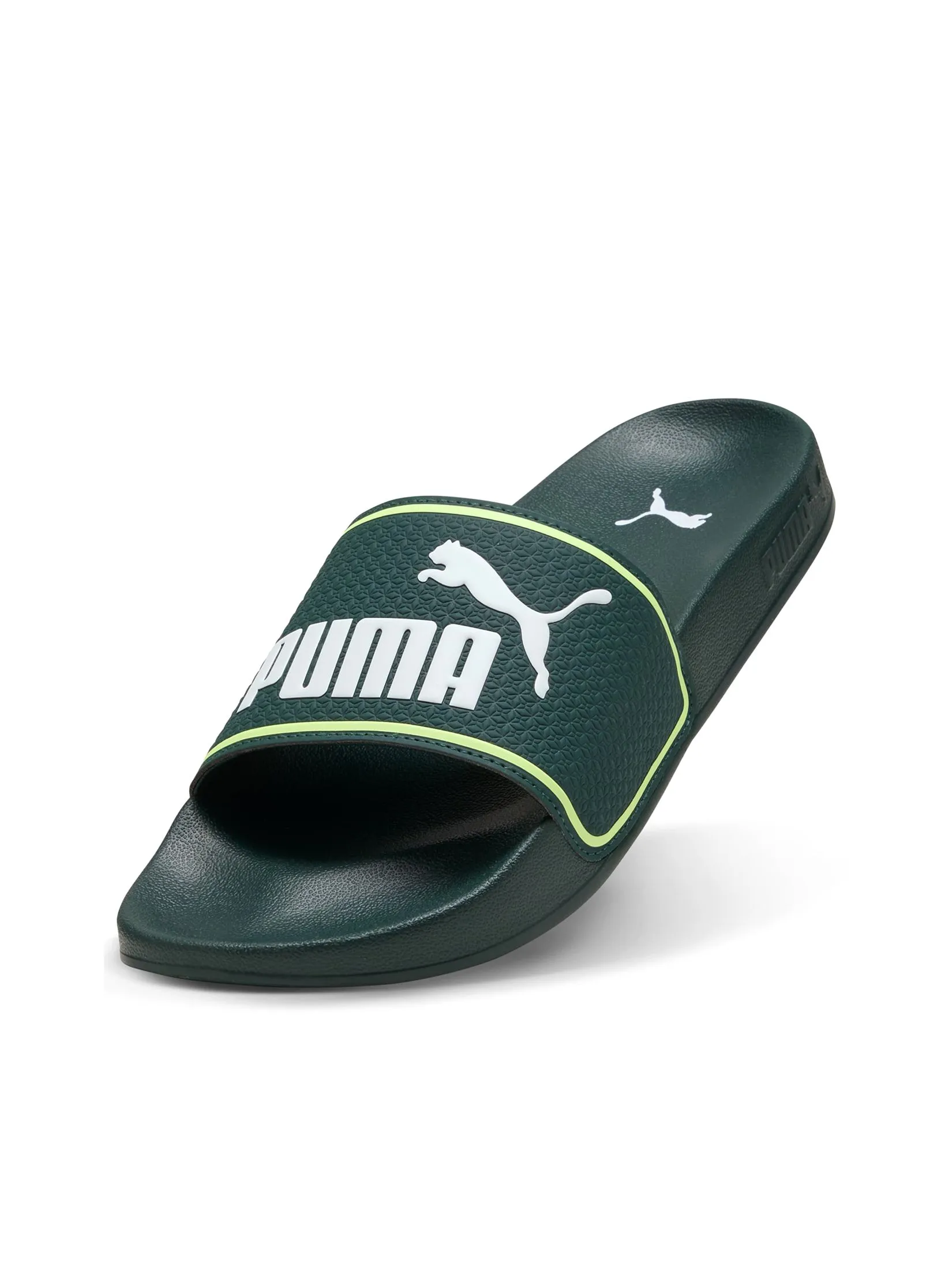 PUMA Unisex Slides Leadcat 2.0 399706-36 Green Terrain-Puma White-Fizzy Light
