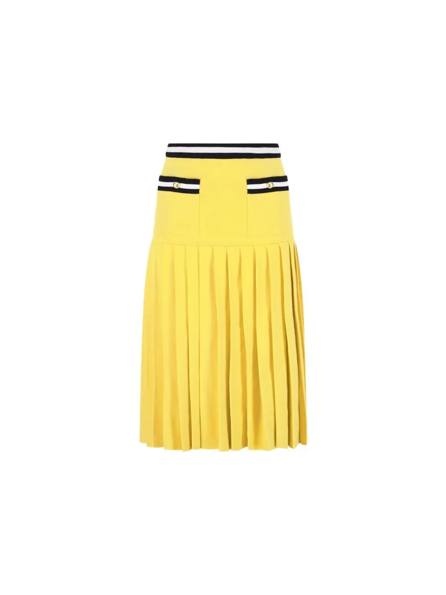 ASV (RS24) Dorothy Women Pleated Skirt Yellow