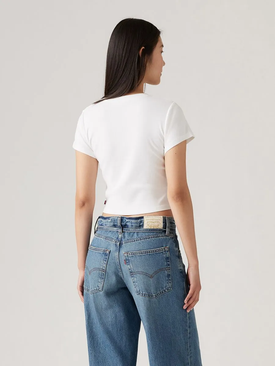 LEVI'S Women's Graphic Essential Sporty Tee Ess Vintage Batwing W/co Bright White