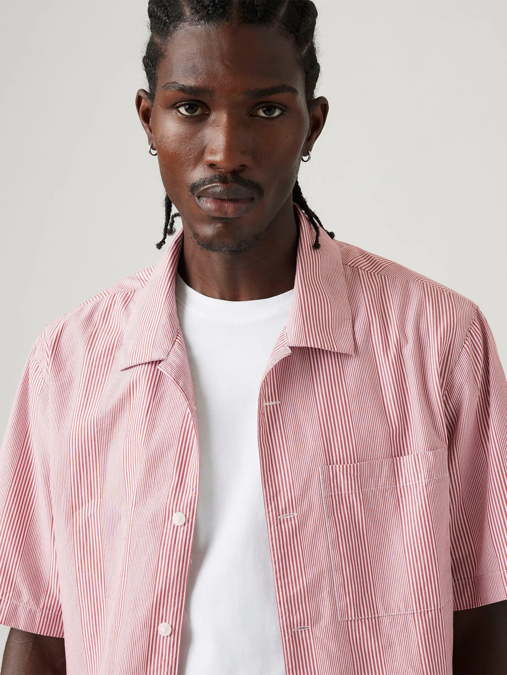 LEVI'S Men's Short-Sleeve Townes Boxy Shirt Red