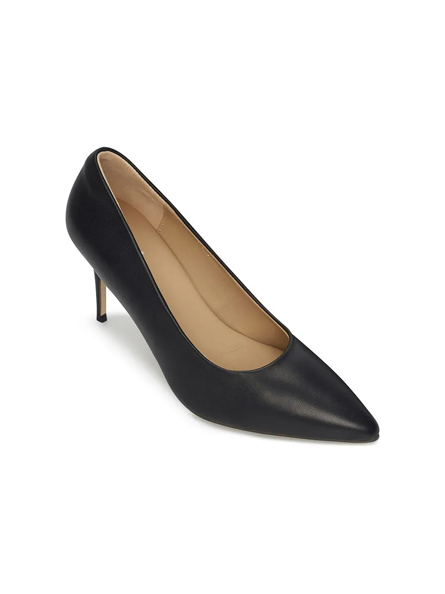 SHU WOMEN  CELEB HEELS 3.5" IN MILAN - MATTE BLACK
