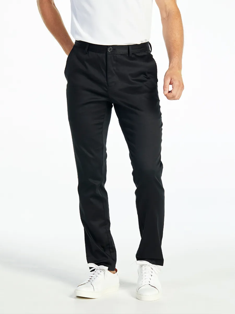 ELLE HOMME MEN SLIM CHINO PANTS W8L275BL - BLACK