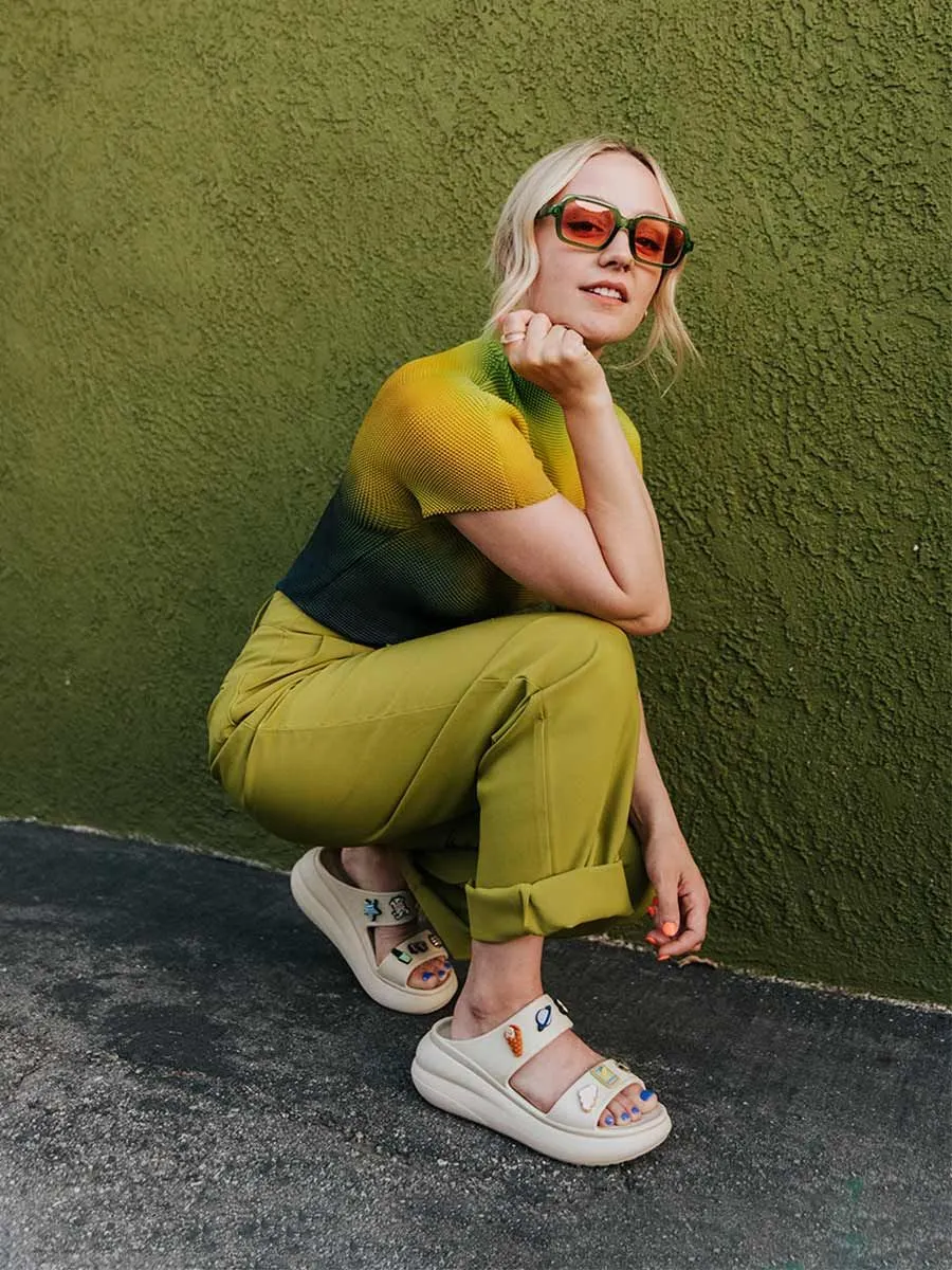 CROCS CREAM CROCS Crush Unisex Sandals