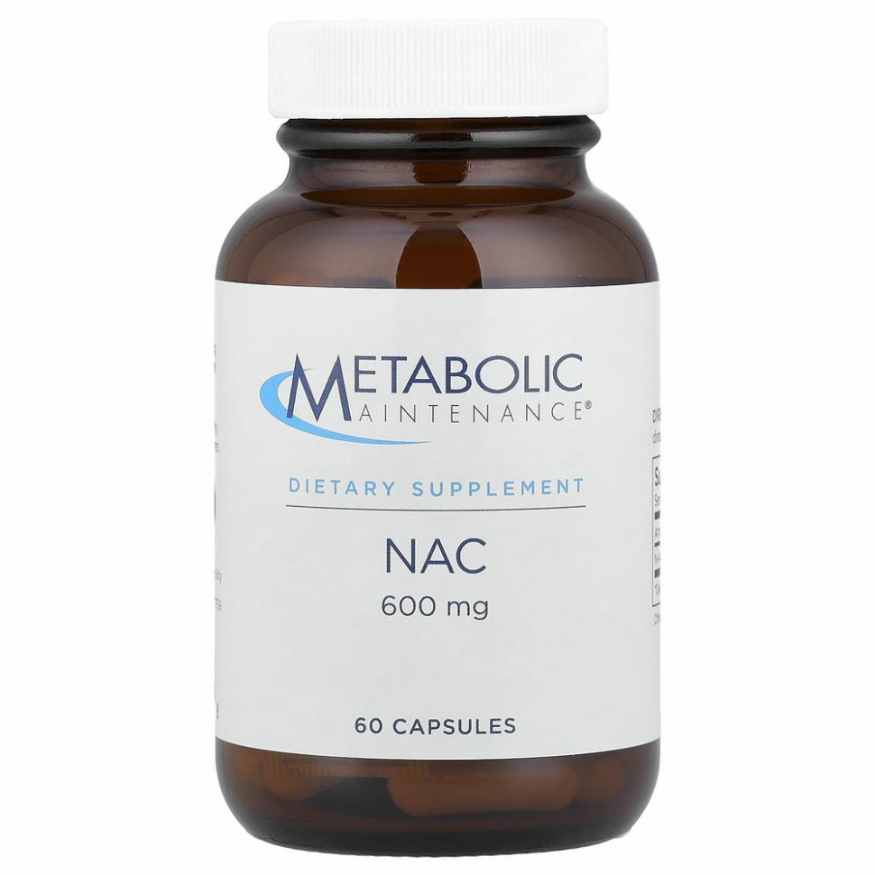 Metabolic Maintenance, NAC, 600 мг, 60 капсул