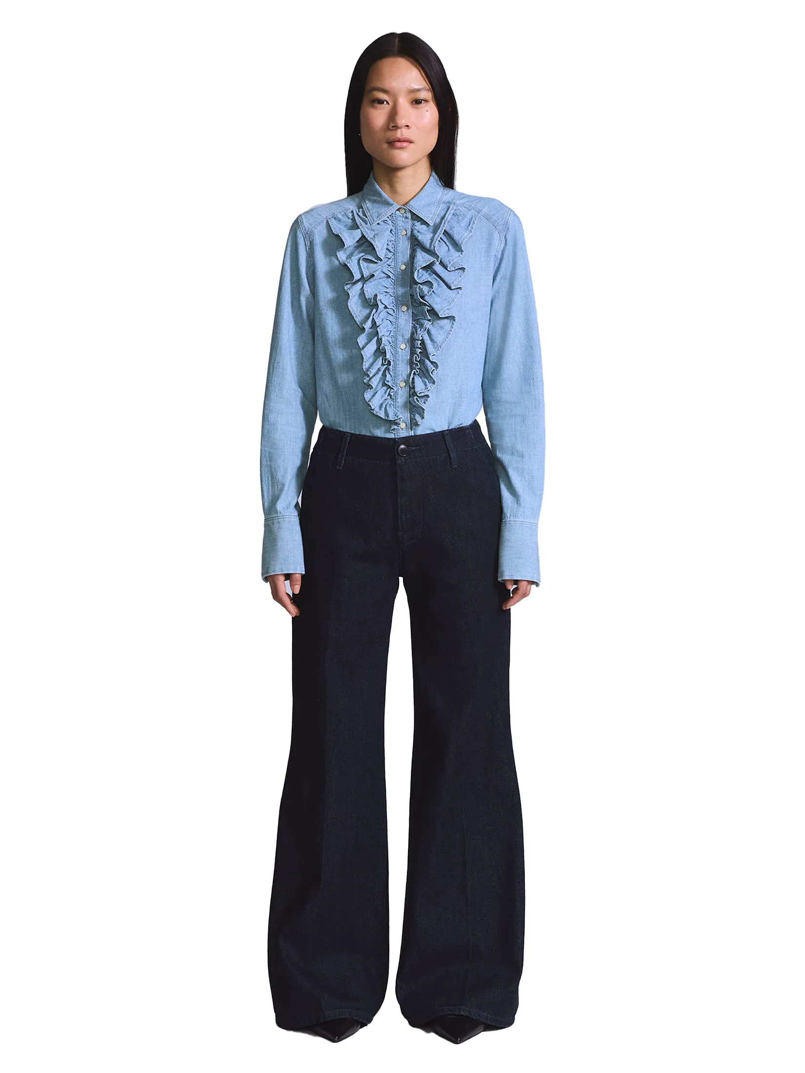 LEVI'S Blue Tab Women's Stem Flare Trousers Dark Blue