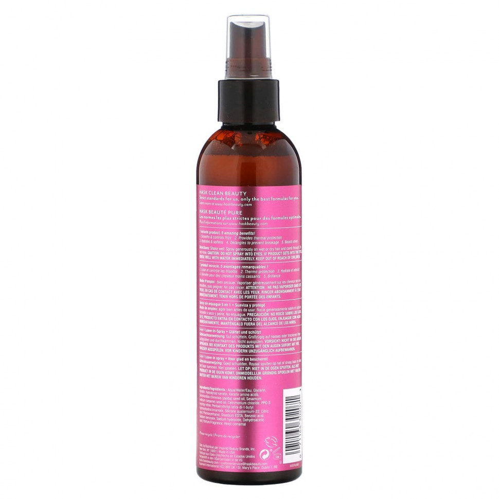 Hask Beauty, Keratin Protein, несмываемый спрей 5 в 1, 235 мл (8 жидк. Унций)