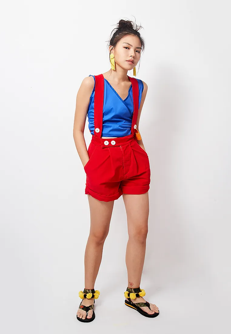 QOYA Red CARPENTER SHORTS