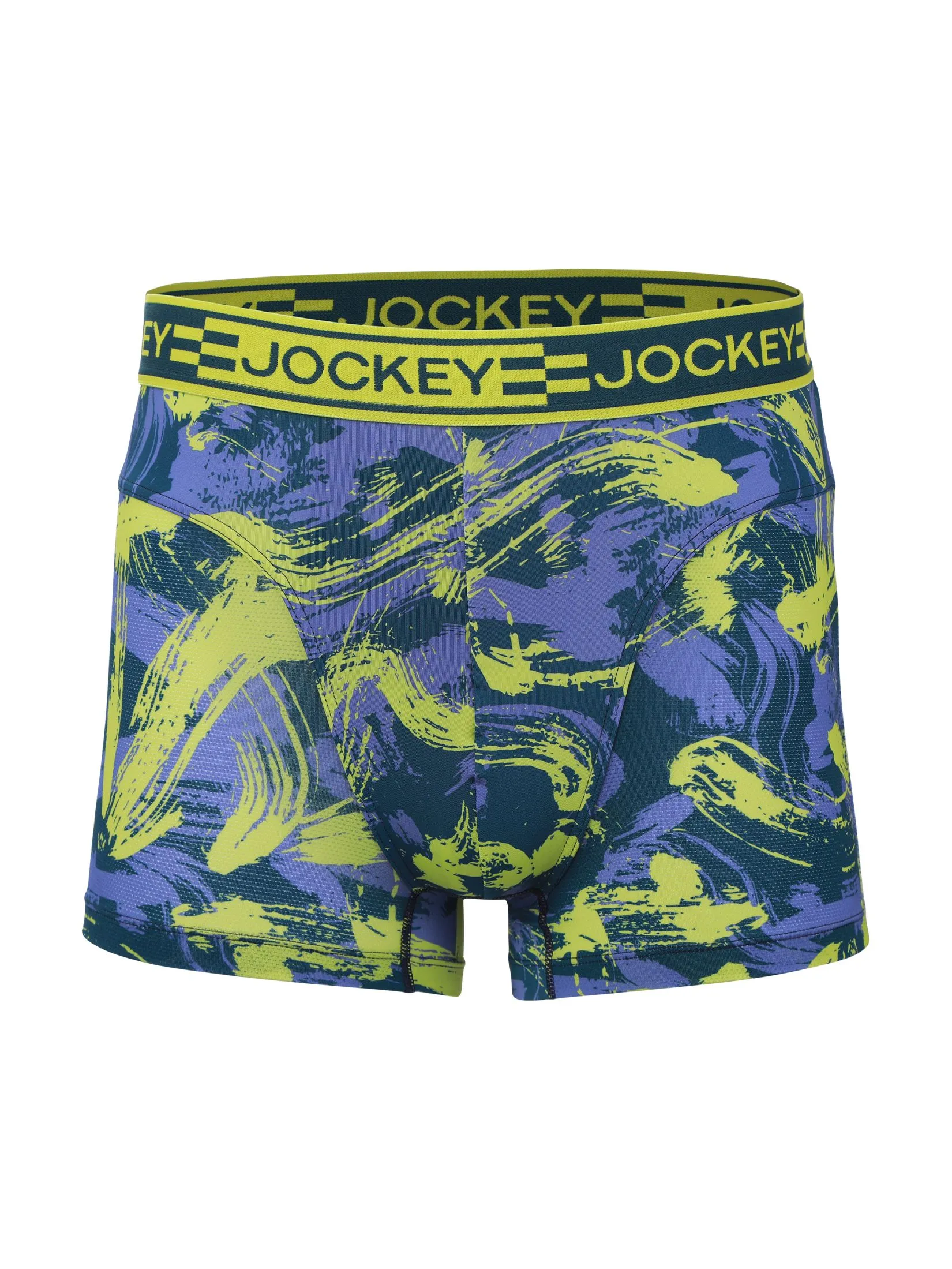 JOCKEY UNDERWEAR Men's SPORT MICROFIBER ACTIVE TRUNKS YELLOW