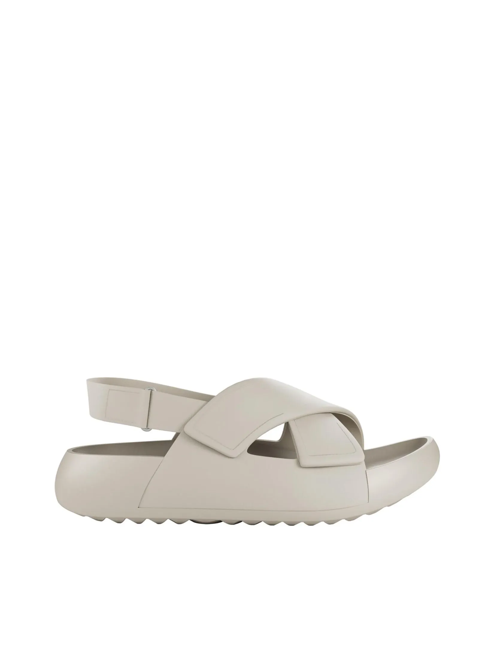 ECCO Women Sandals Cross-Strap Platform Cozmo Limestone