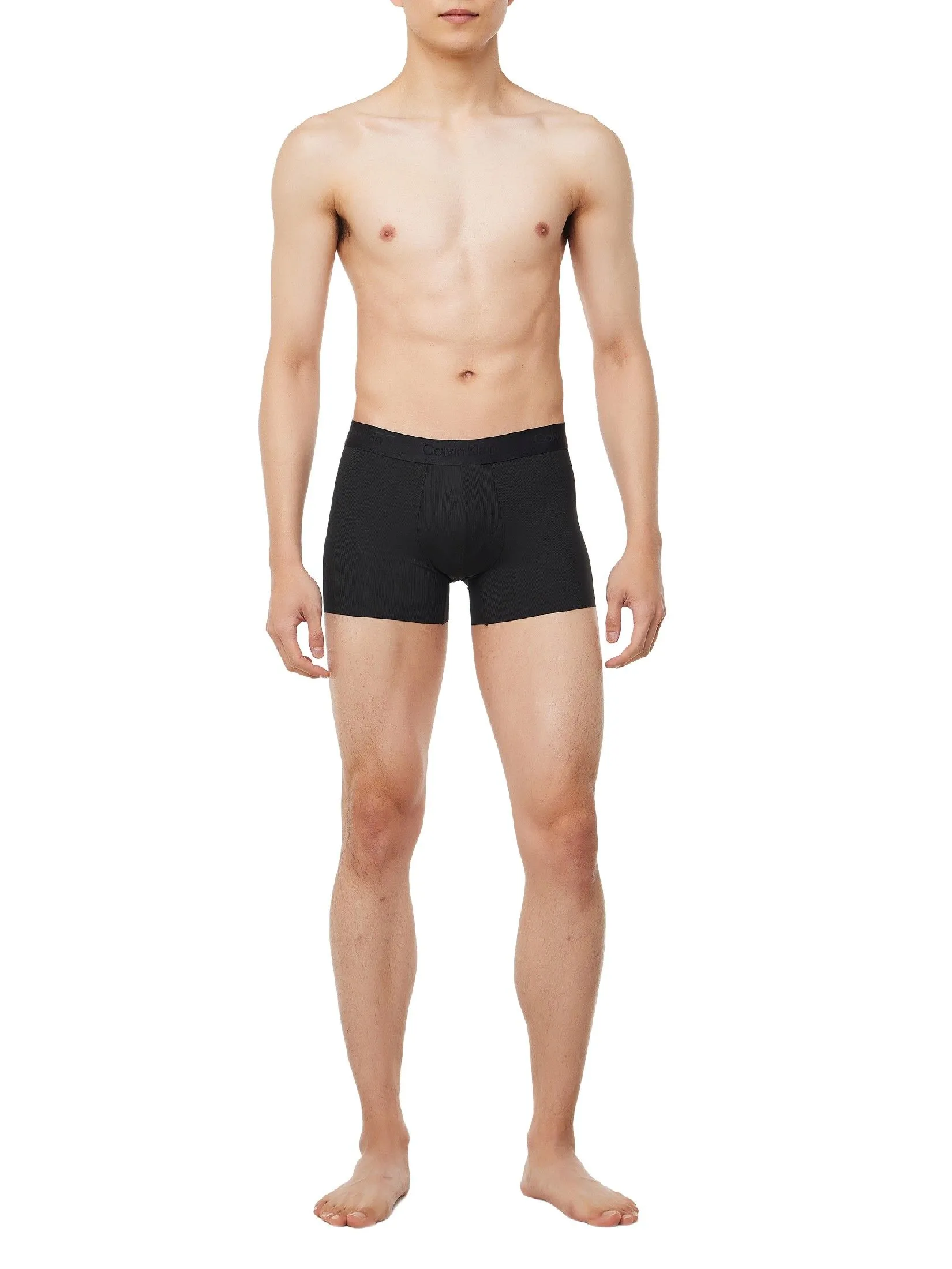 CALVIN KLEIN Men's Microfiber Stretch Grip Trunk Black