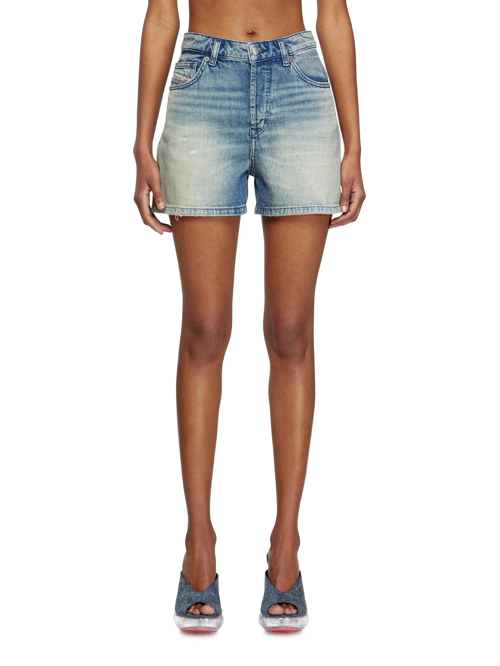 DIESEL Jeans Shorts Women DE-JIRO SHORTS Blue Size - 24 EU
