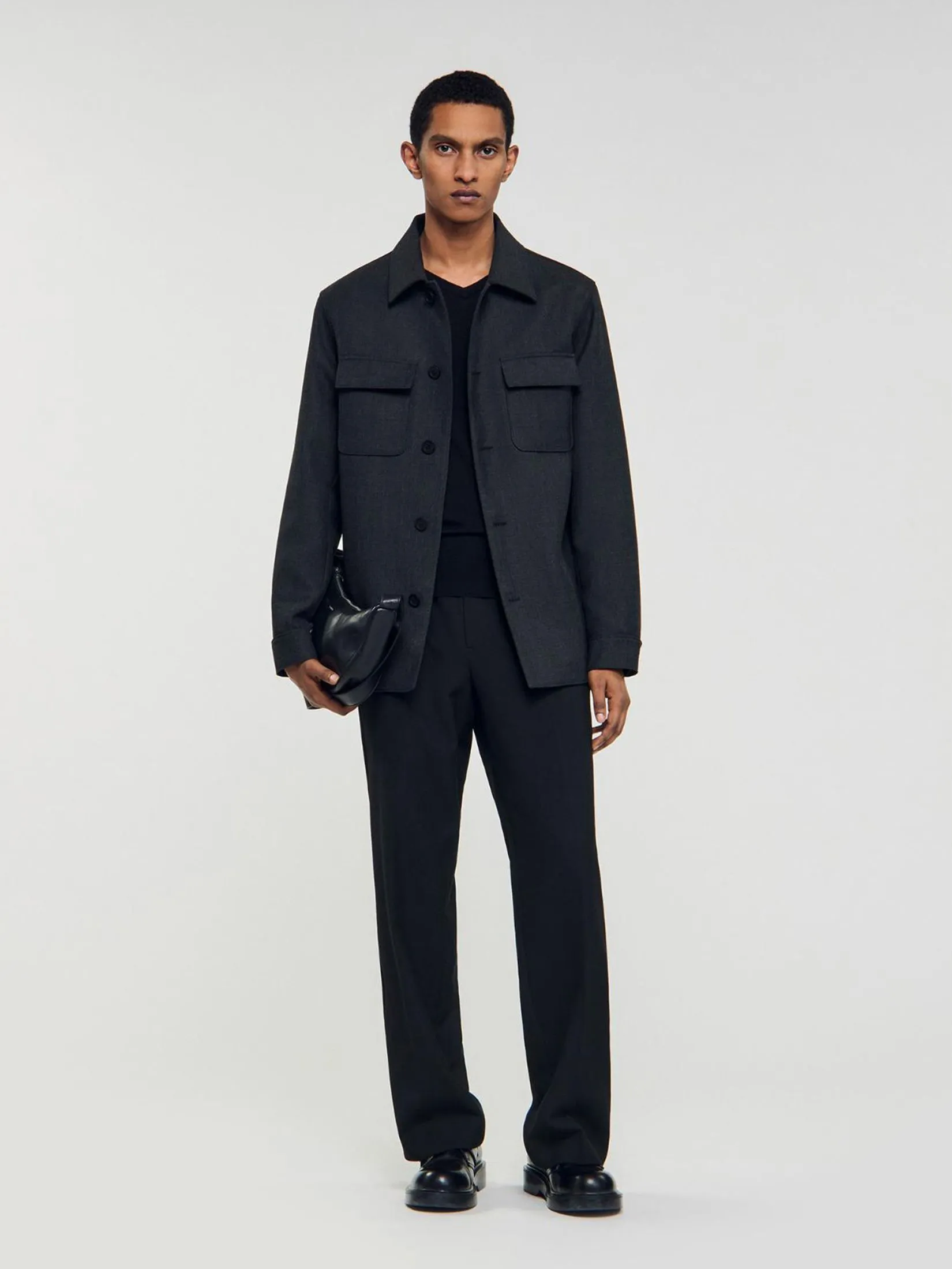 SANDRO Wool Overshirt