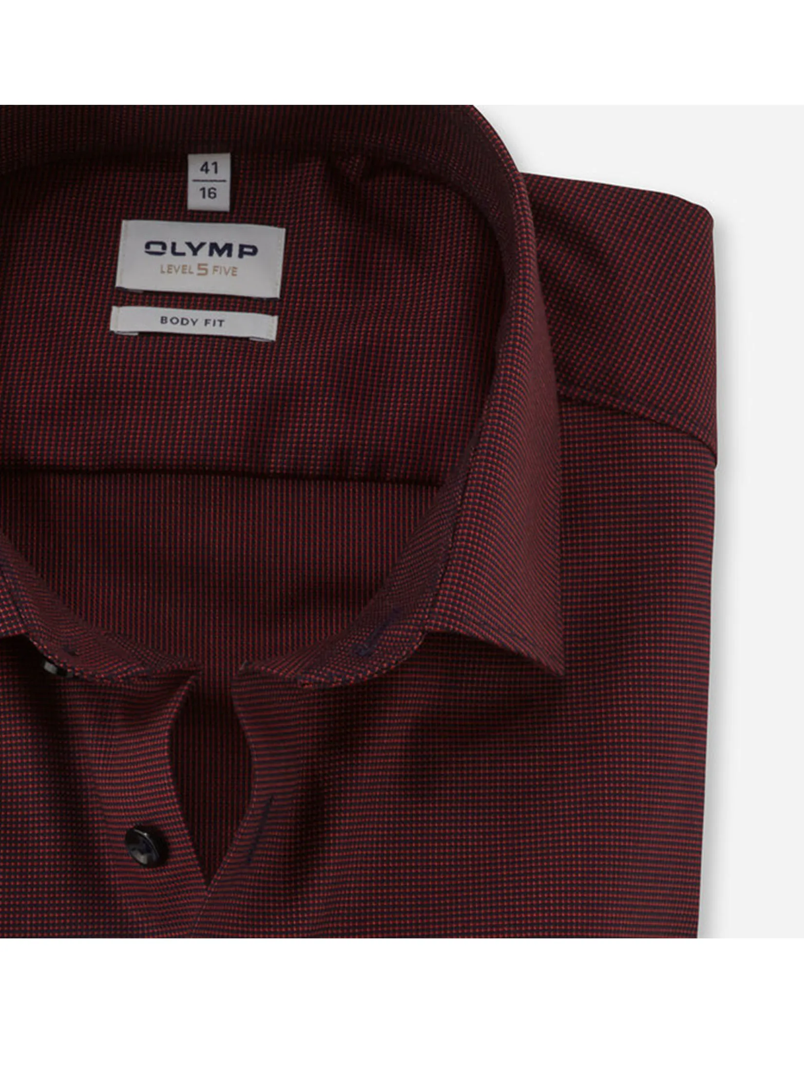 OLYMP MEN S SHIRT LONG SLEEVES BUSINESS SHIRT BODY FIT EASY IRON RED