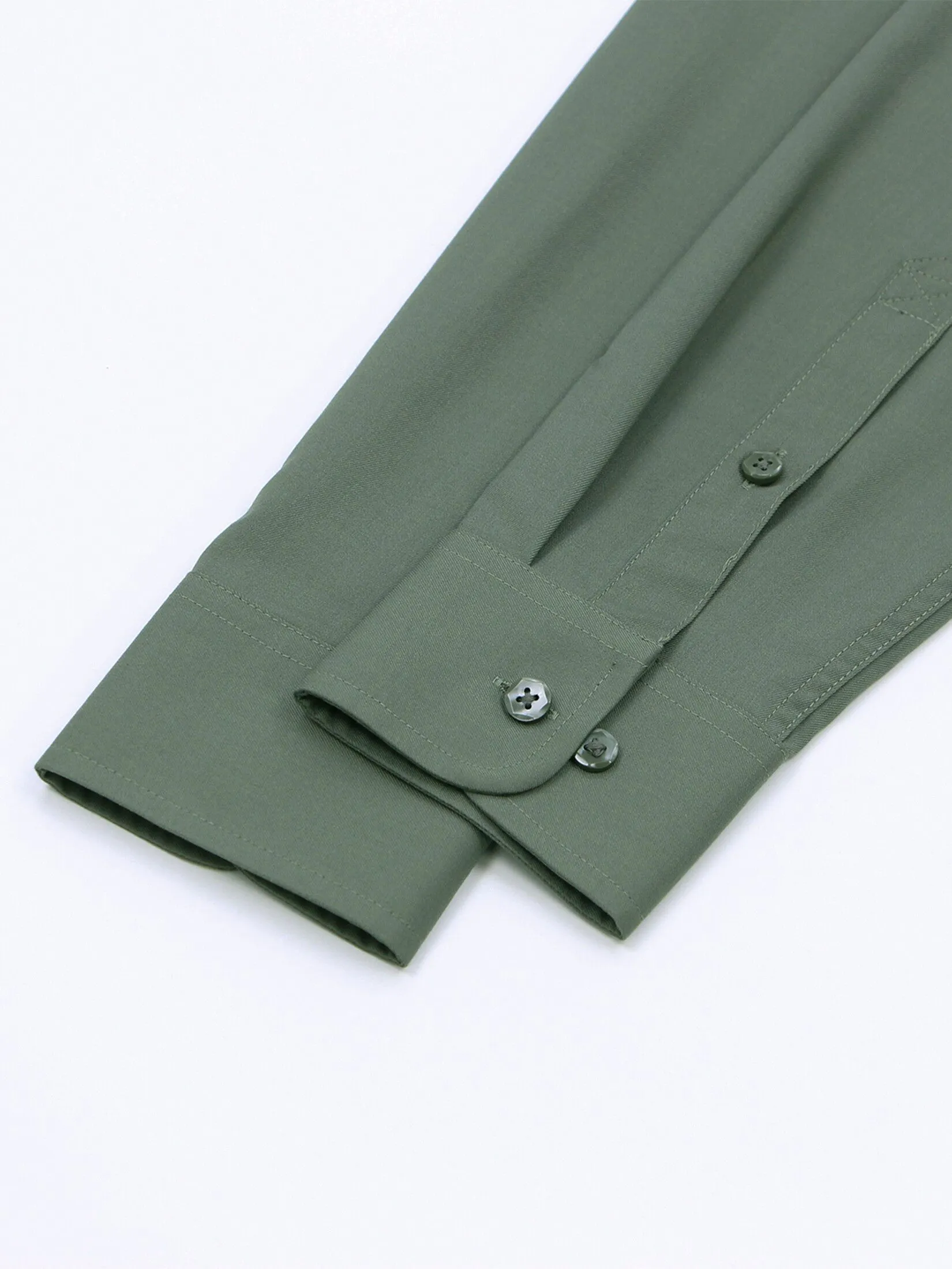 GIORDANO Men's Twill Easy Care Shirts Green