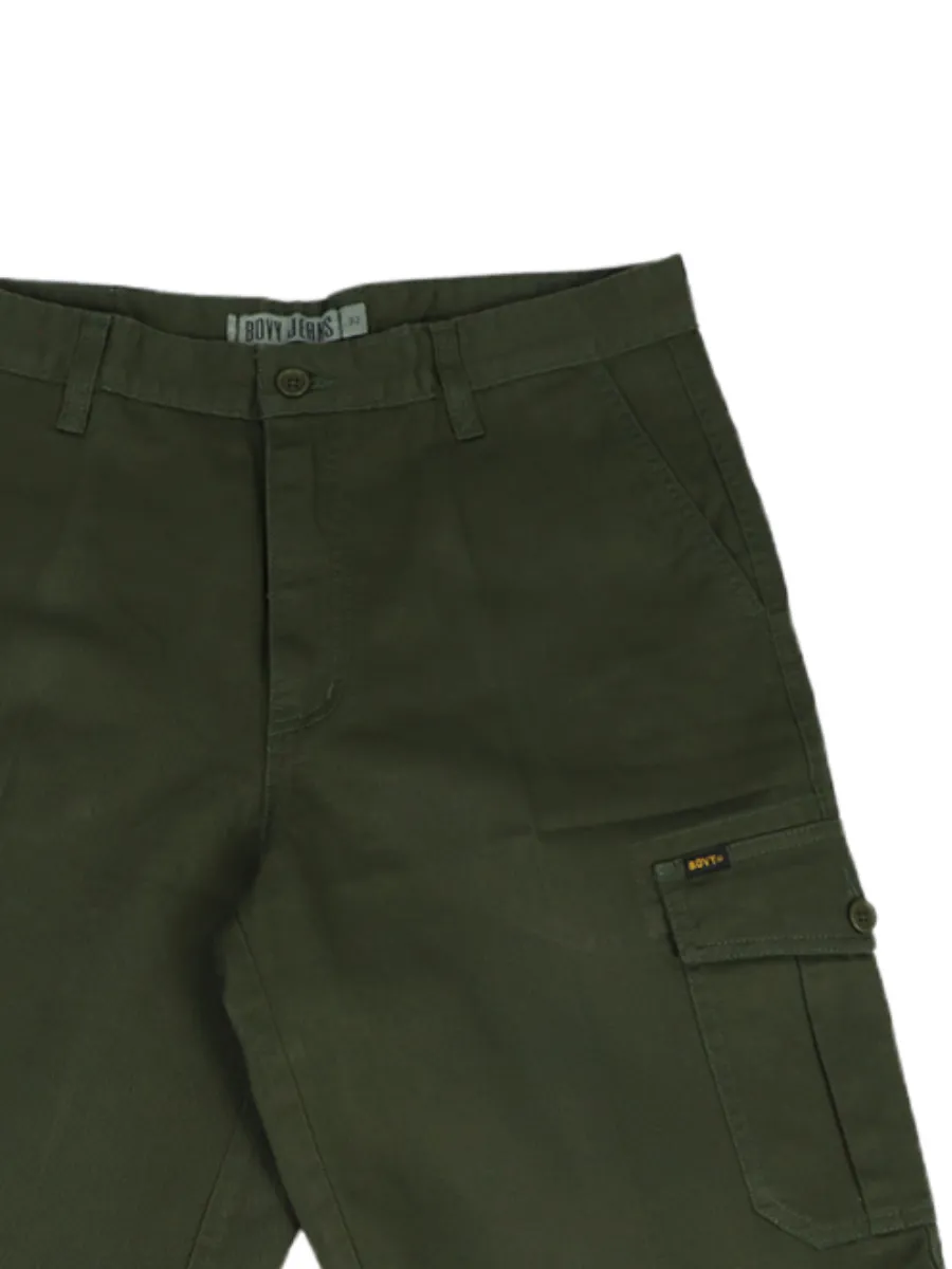 BOVY MEN S CARGO-SHORT PREMIUM COTTON OLIVE