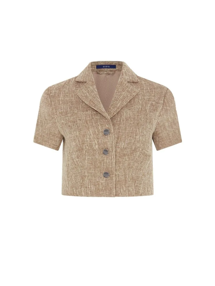 ASAVA ( SS24 )Adara Cropped Women Jacket Beige