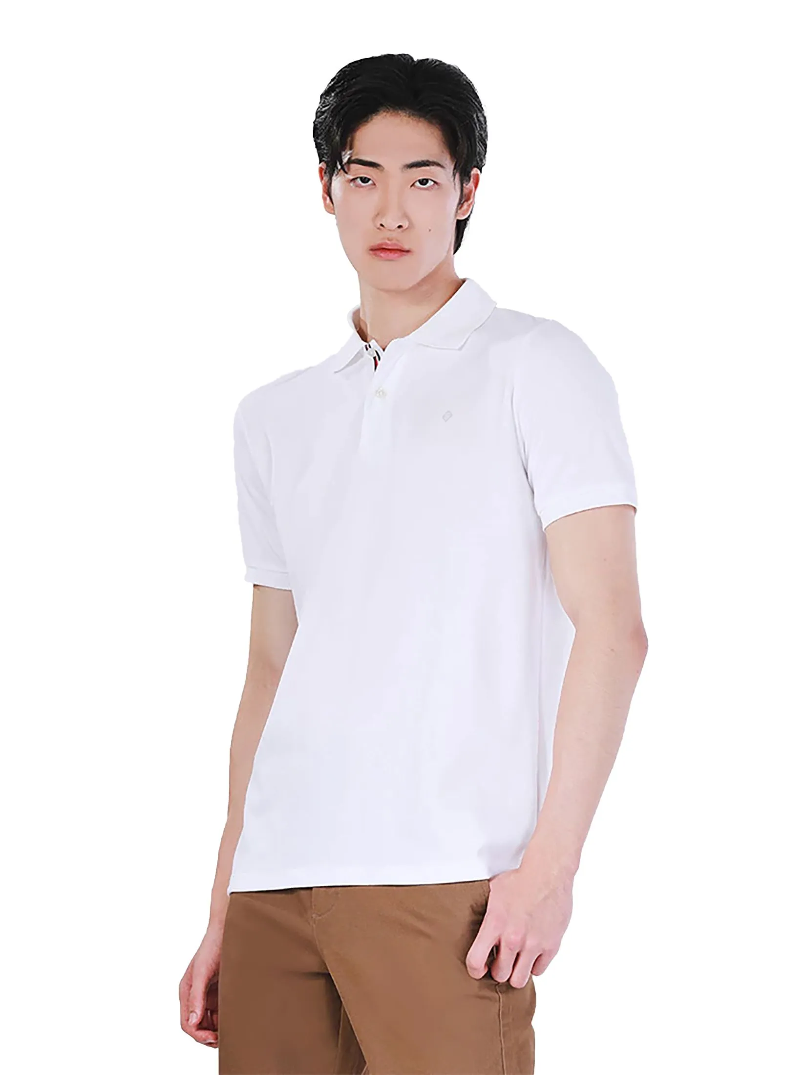 JOHN HENRY Men's Polo (Slim Fit) SDM White