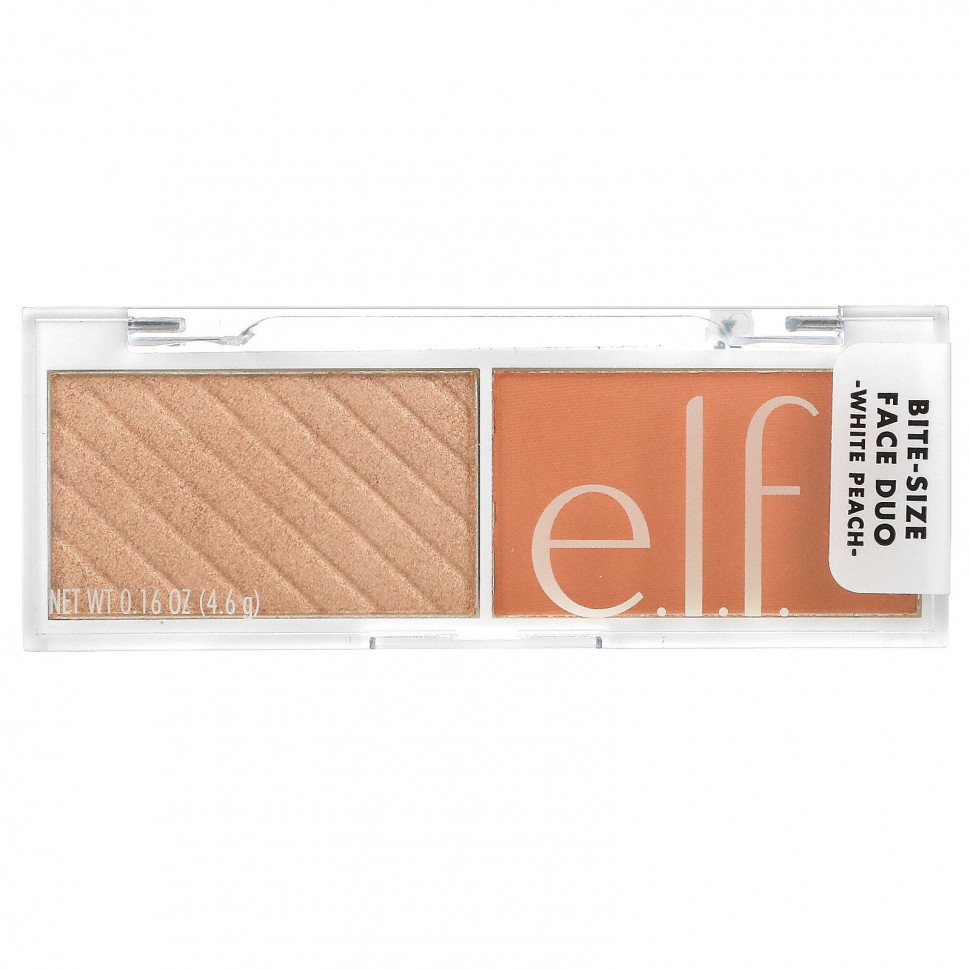 E.L.F., Bite Size Face Duo, белый персик, 4,6 г (0,16 унции)