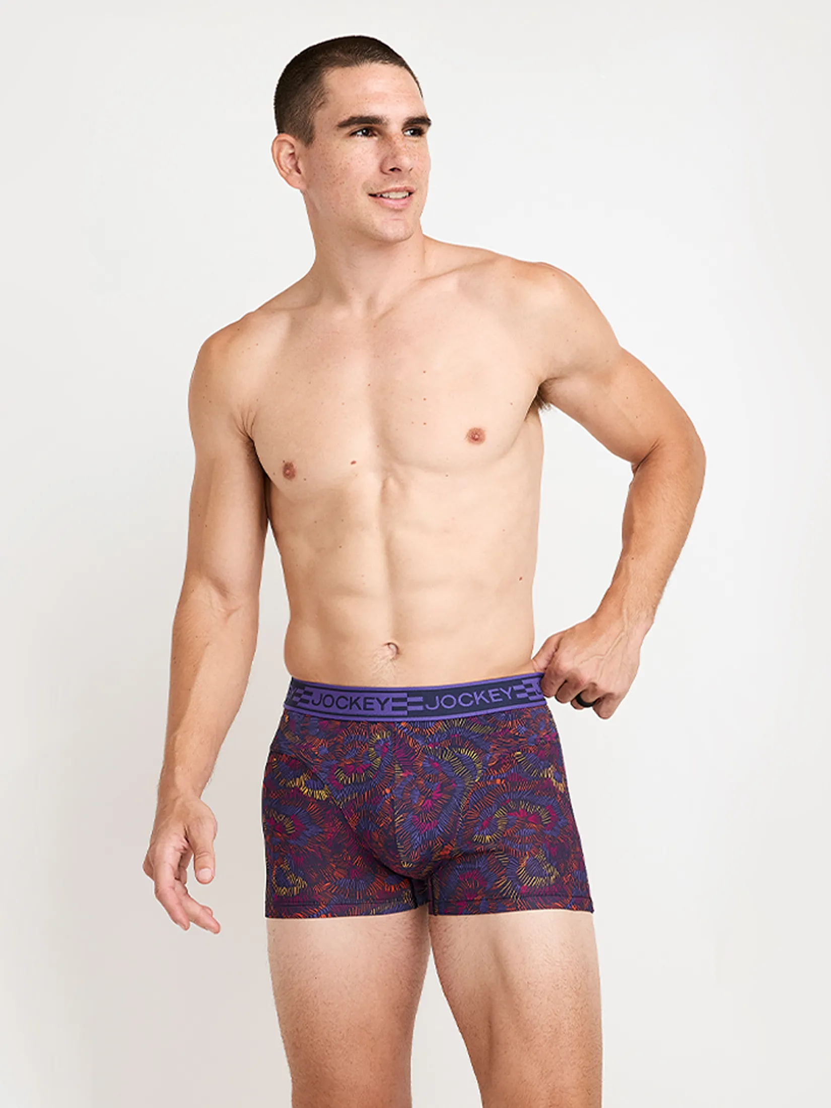JOCKEY UNDERWEAR Men s SPORT MICROFIBER ACTIVE TRUNKS PURPLE