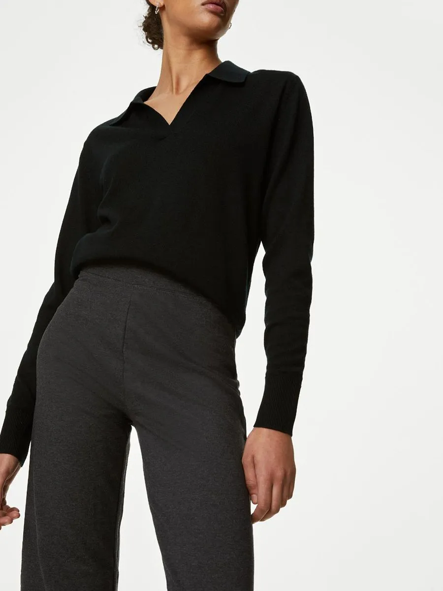 MARKS & SPENCER Women Joggers Straight Leg Cotton Rich