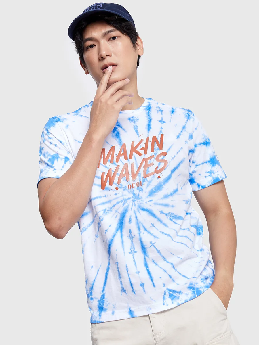 DEFRY 01 Men T-shirt Printed Light Blue Size - S