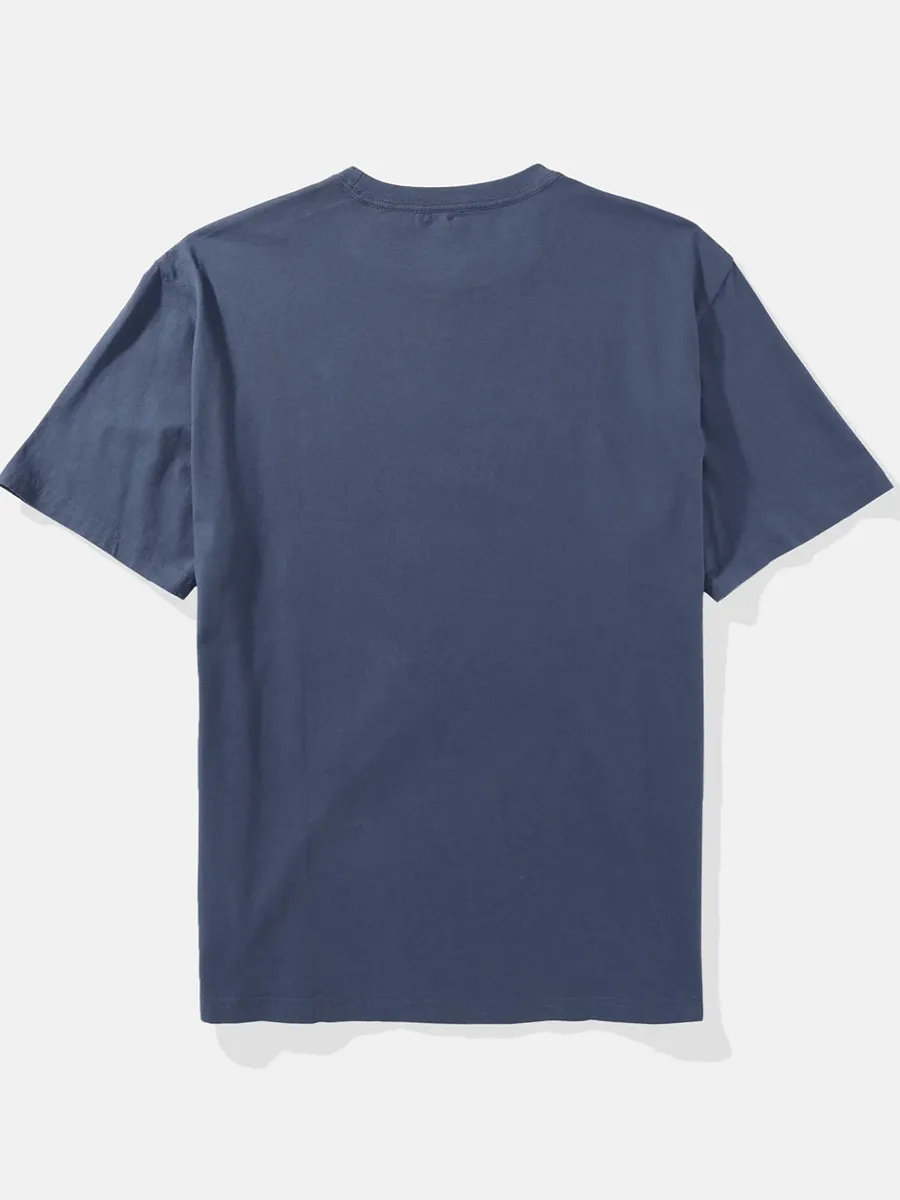 AMERICAN EAGLE MEN G SS SUM 2 OMNI SET IN TEE- PC DYE + SERIOUSLY SOFT WASH 400 BLUE