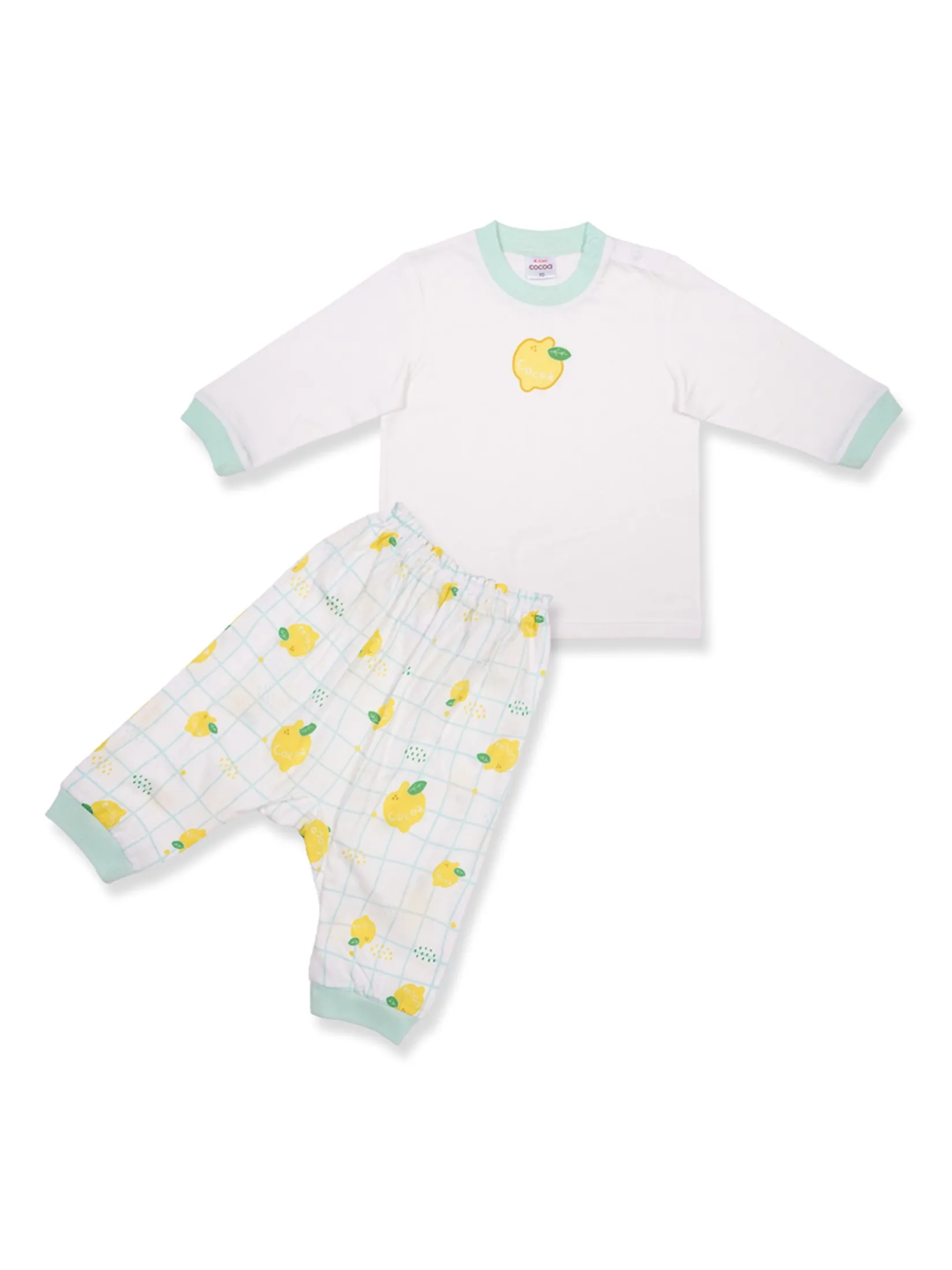 AUKA Green, long sleeve pajamas, kids,CocoaLemon