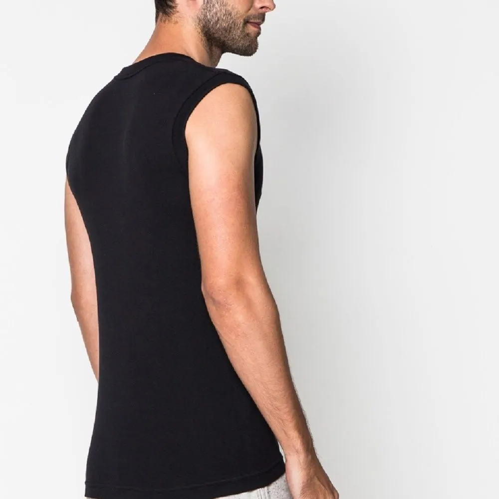 GUY LAROCHE INNERWEAR Black Tank top V neck JVS2423R8BL