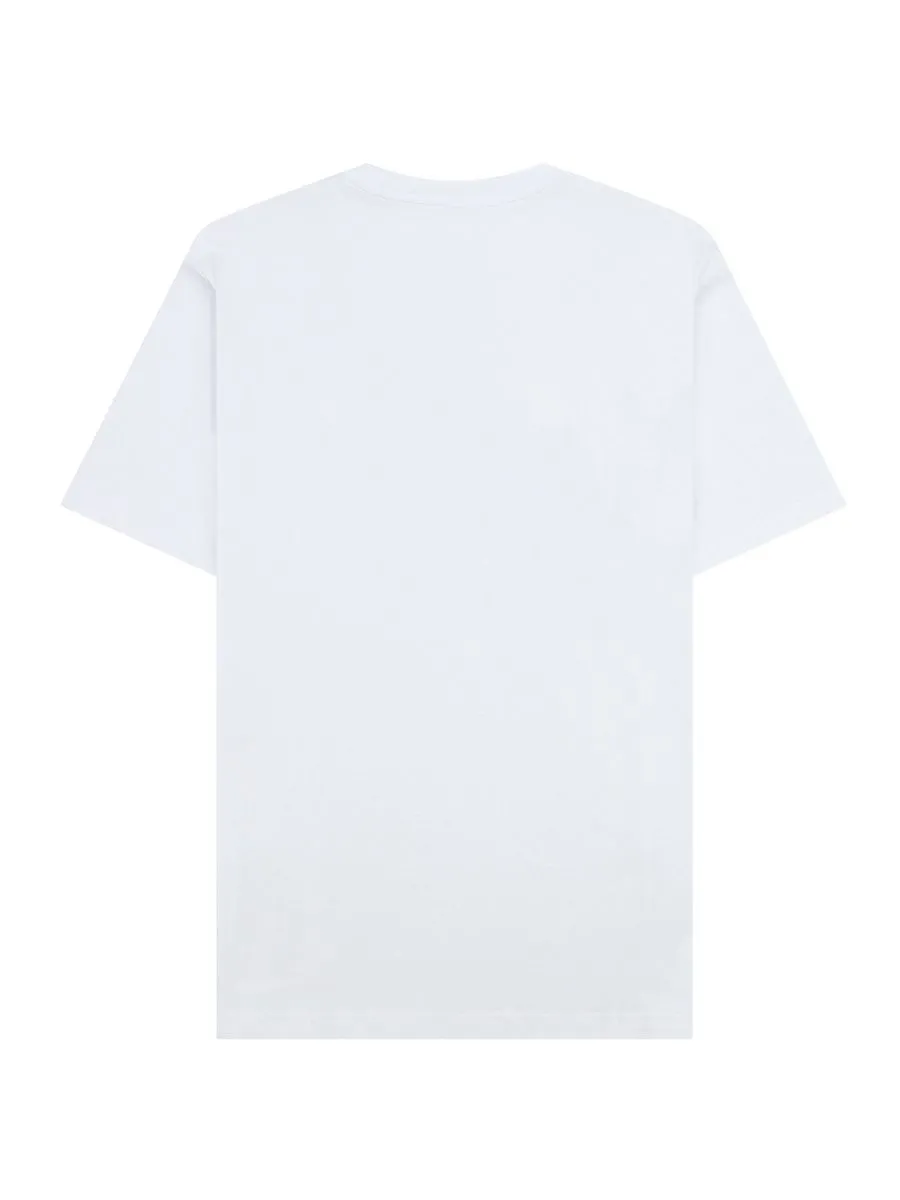 GIORDANO Men's Cotton Short Sleeve Logo Print Tee White