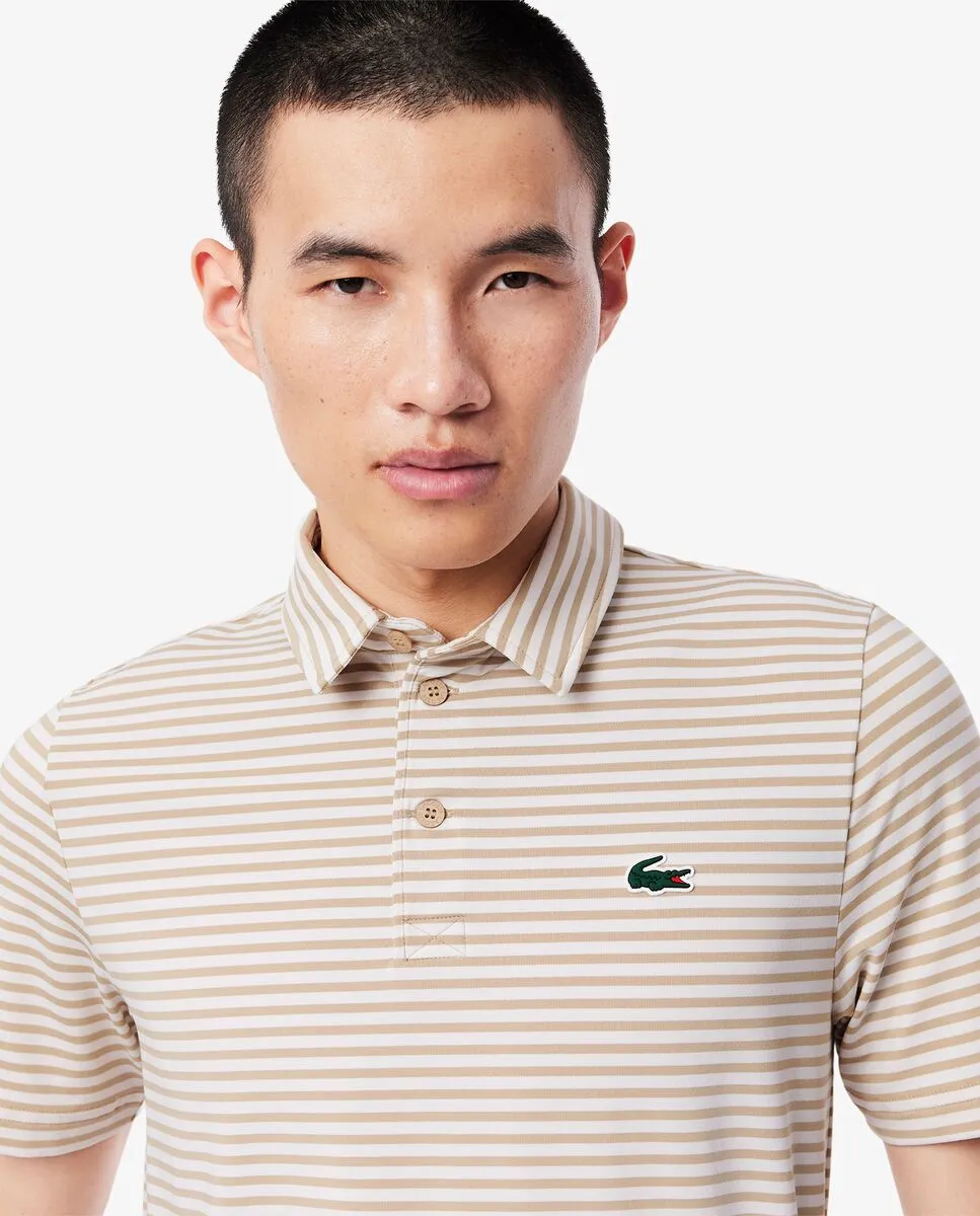 LACOSTE Regular Fit UV Protect Golf Polo Shirt Beige