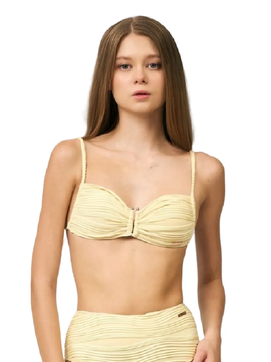 VANESSE Yellow WOMEN HIGH WAISTED BIKINI TOP (029070)