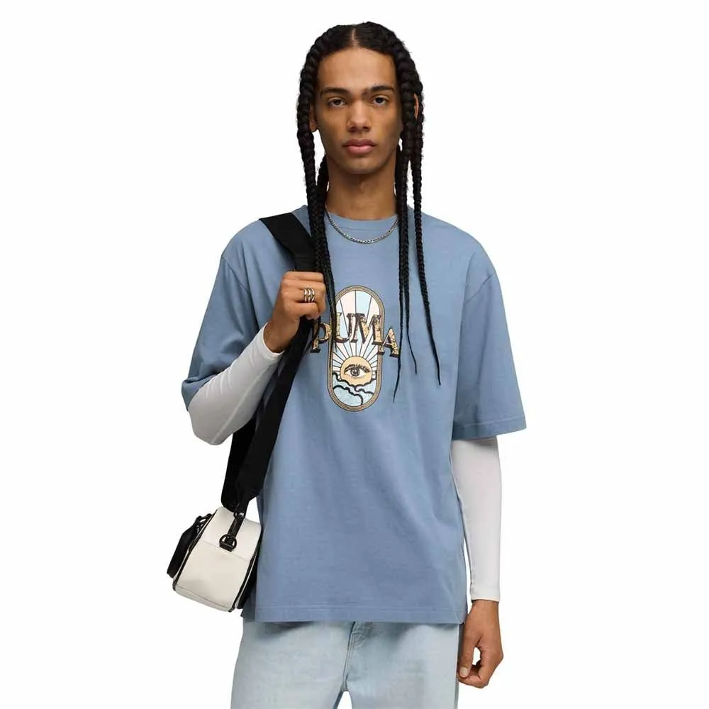 PUMA House of Graphics Men T-Shirt Blue - PU097AP042EOTH