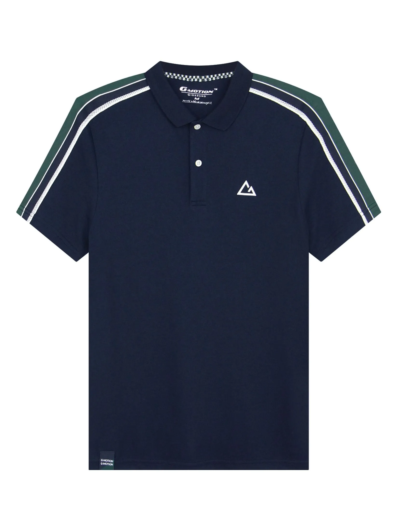 GIORDANO Men's Regular Pique Cool Polo (Tennis) Navy